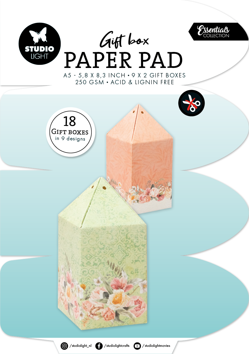 SL Giftbox Paper Pad Candy Box Essentials 18 Sheets
