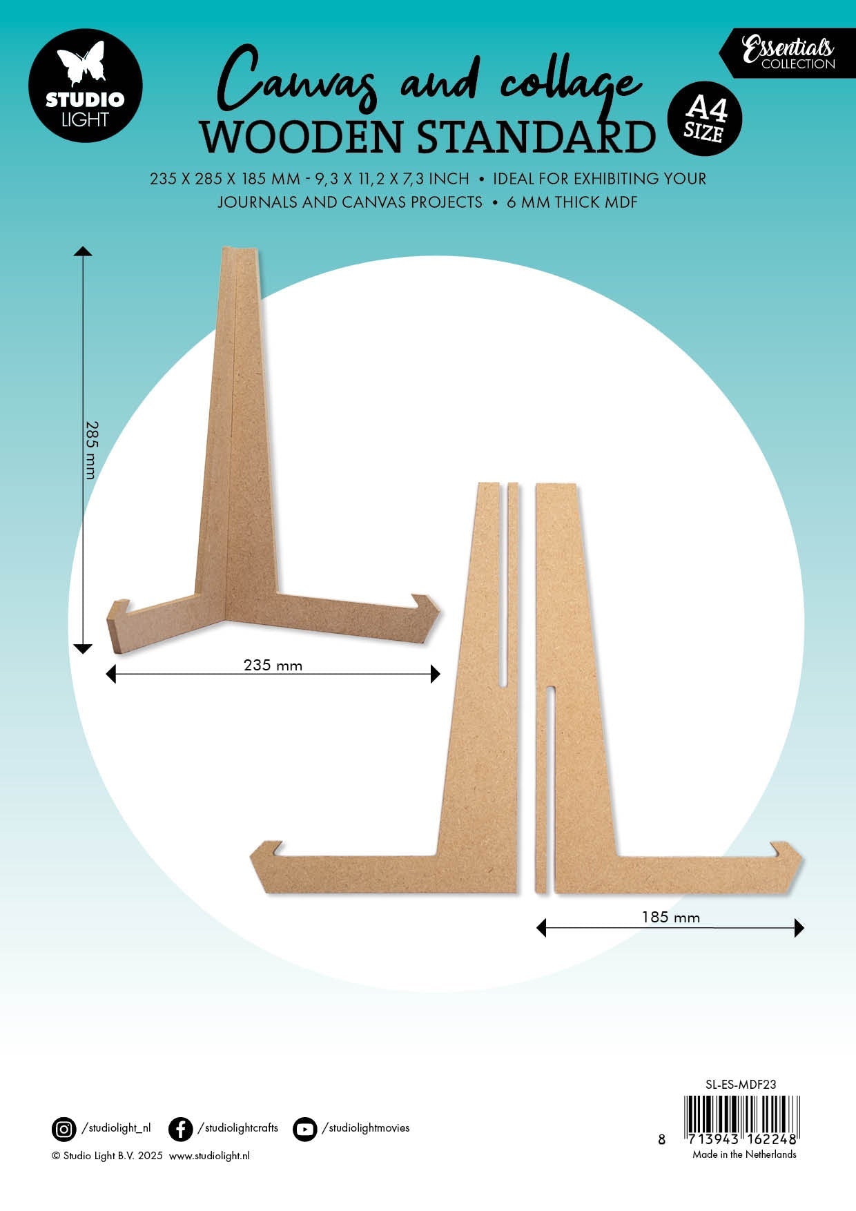 SL Journal & Canvas Stand MDF - A4 Essentials 2 Pieces