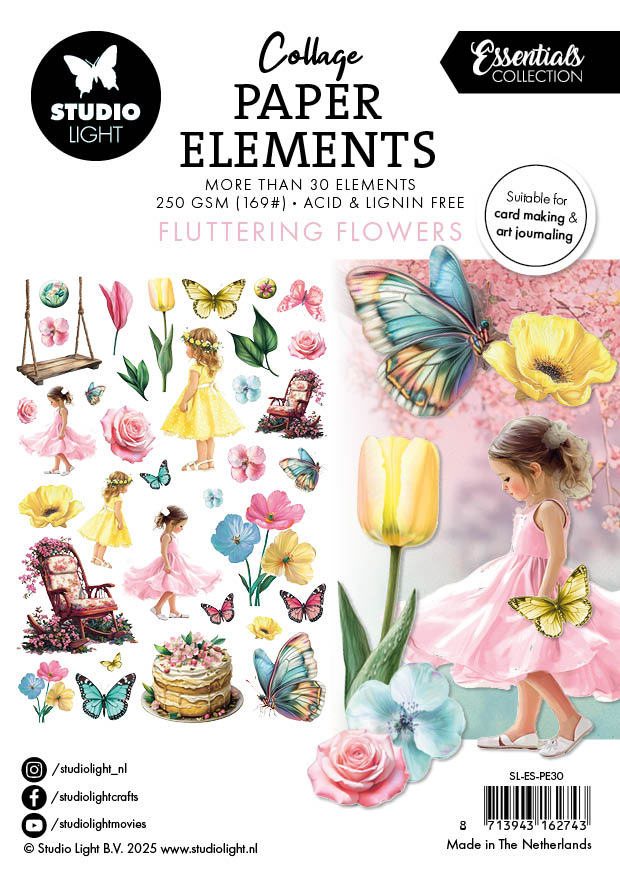 SL Paper Elements Fluttering Flowers Essentials 35 Pieces