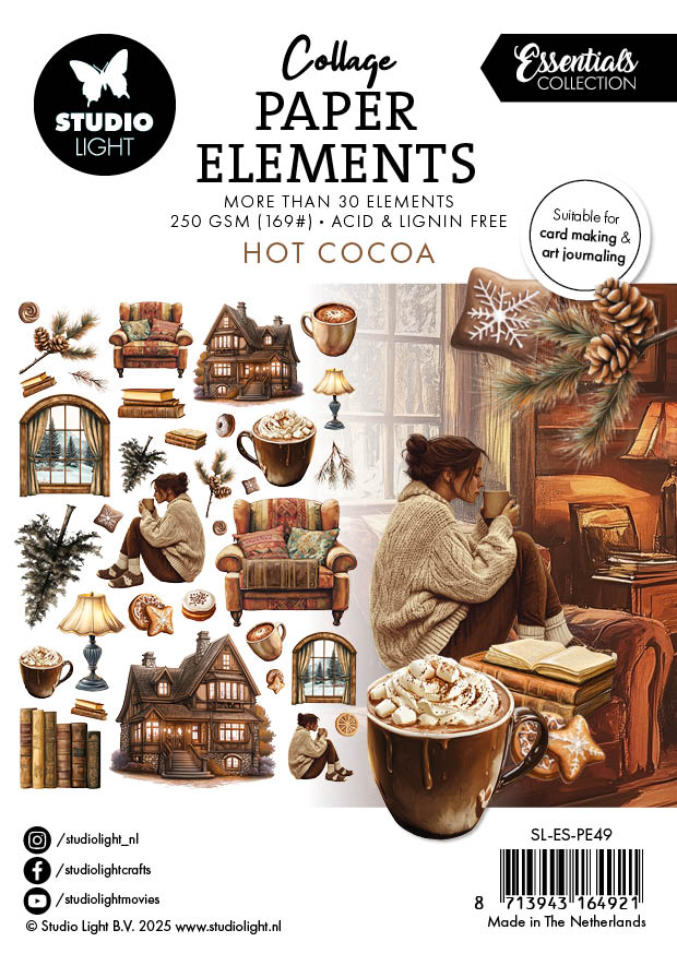 SL Paper ElementsHot Cocoa Essentials 105x148x4mm 35 Pieces