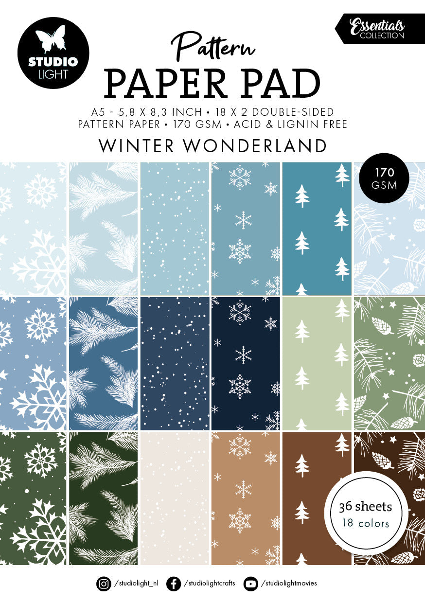 SL Pattern Paper Pad Winter Wonderland Essentials 36 Sheets