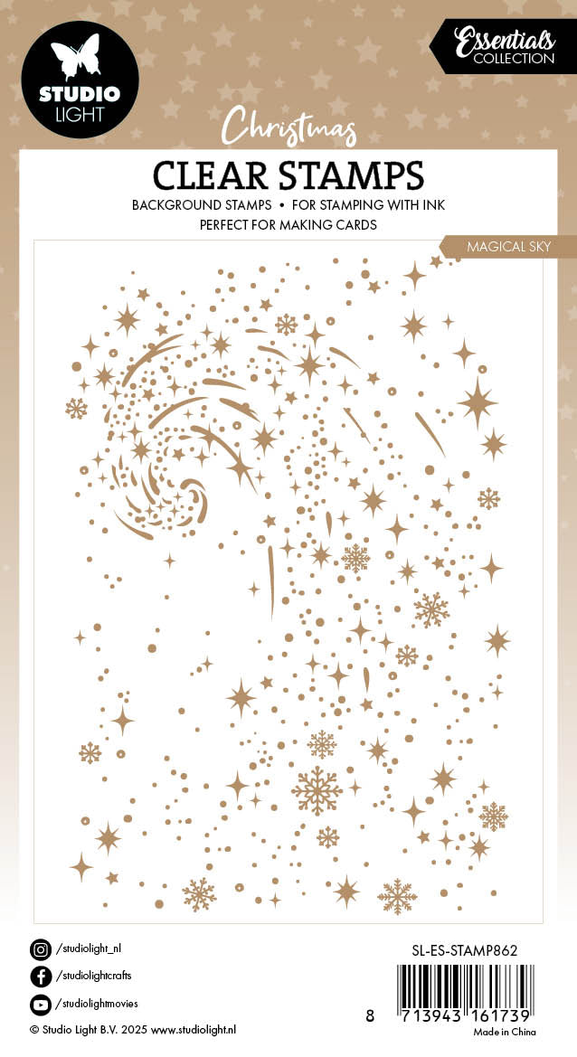 SL Clear Stamp Snow Swirl Background Essentials 1 Piece