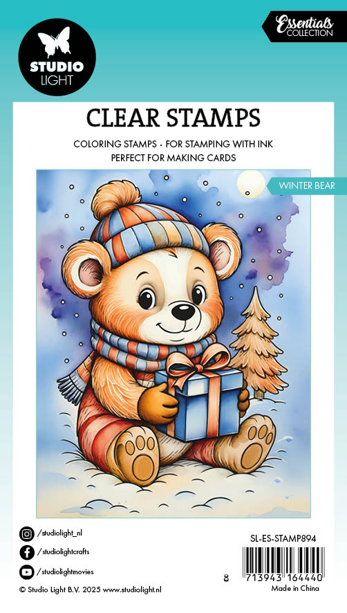 SL Clear Stamp Winter bear Essentials 74x105x1mm 1 Pieces
