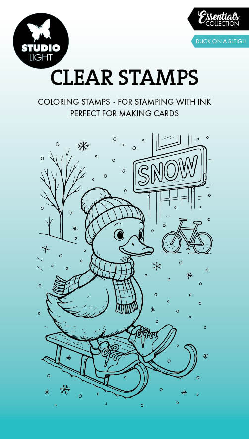 SL Clear Stamp Duck on a sleigh Essentials 74x105x1mm 1 Pieces