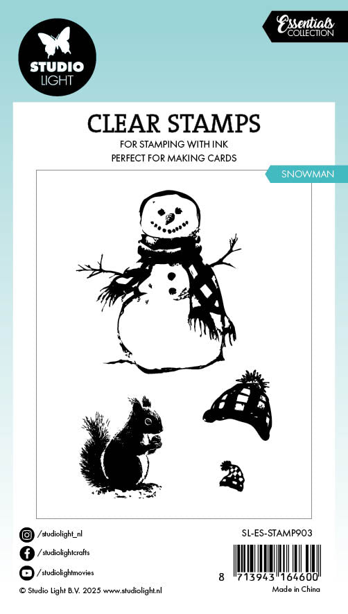 SL Clear Stamp Snowman Essentials 56x88x3mm 4 Pieces