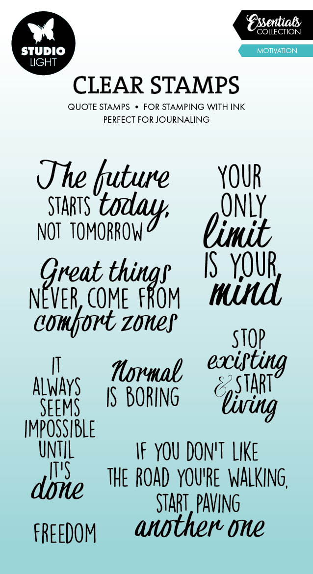 SL Clear Stamp Quotes - Motivation Essentials 8 Pieces