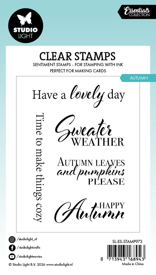 SL Clear Stamps Autumn Essentials 5 Pieces