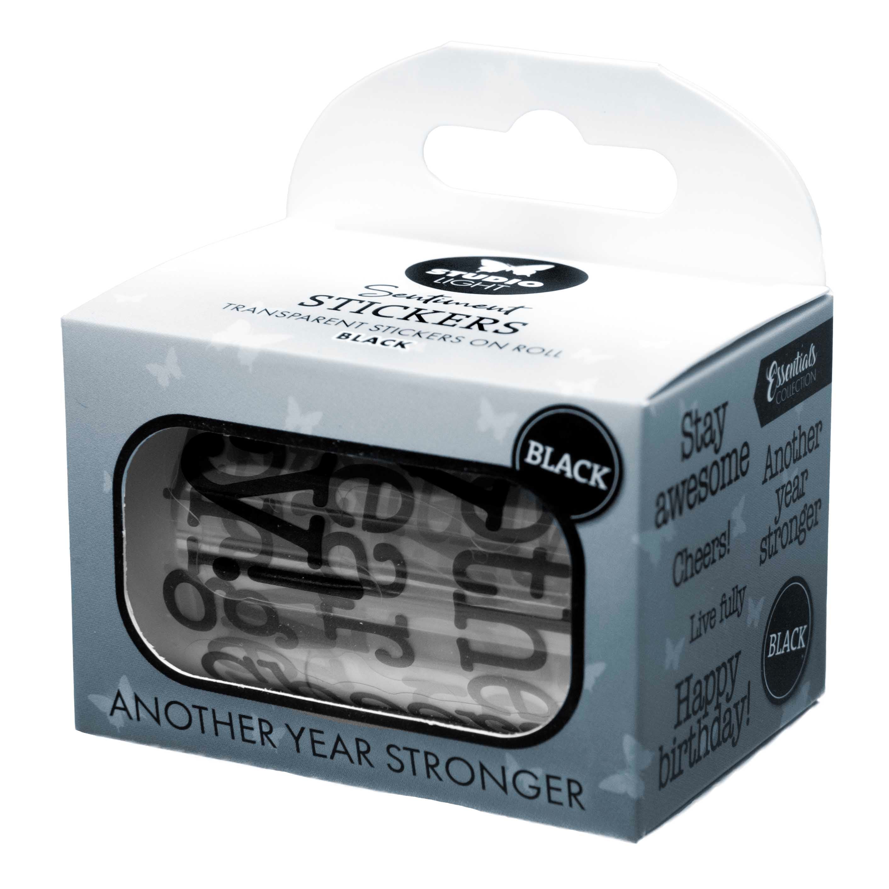 SL Clear Stickers Black - Another Year Stronger Essentials 5 Meter