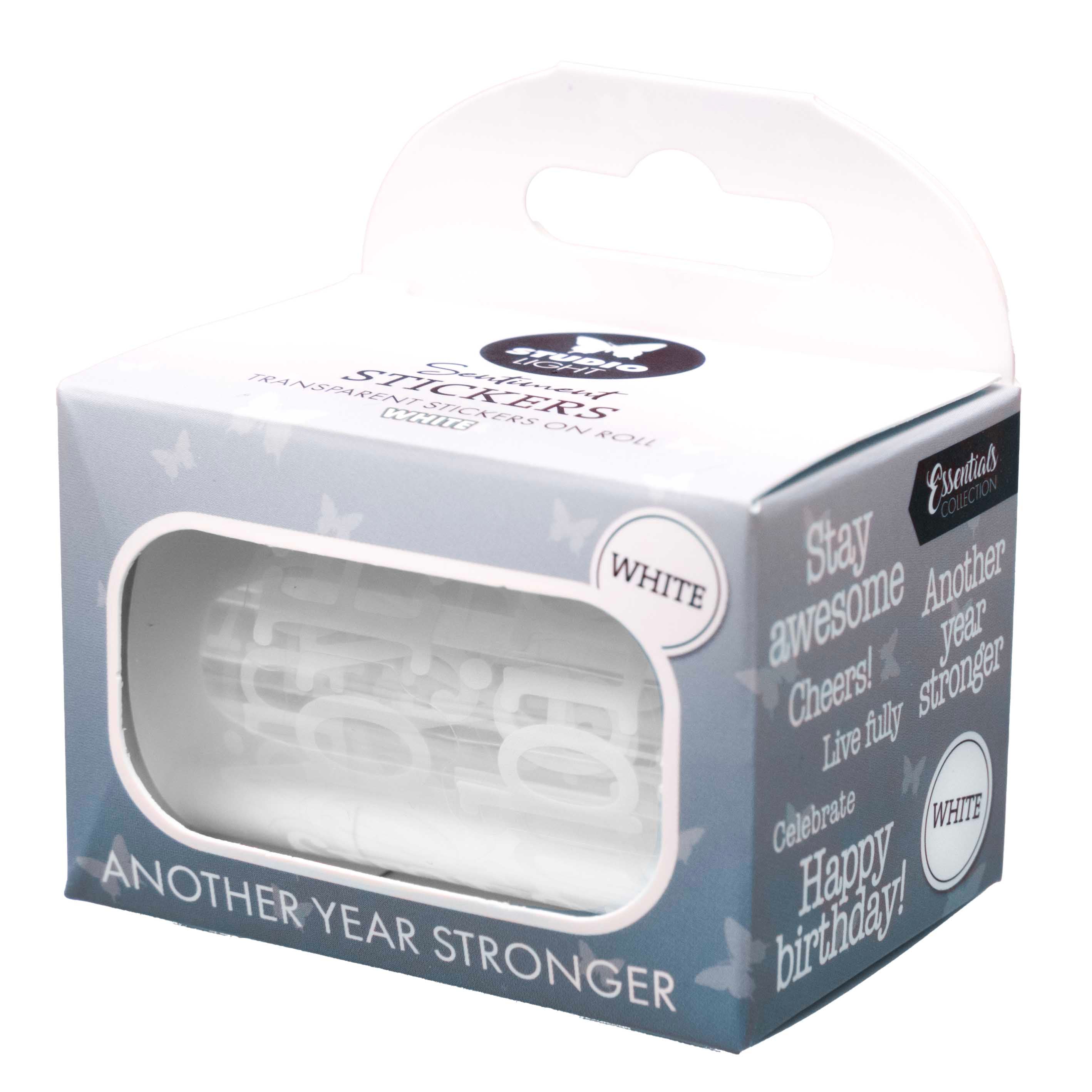 SL Clear Stickers White - Another Year Stronger Essentials 5 Meter