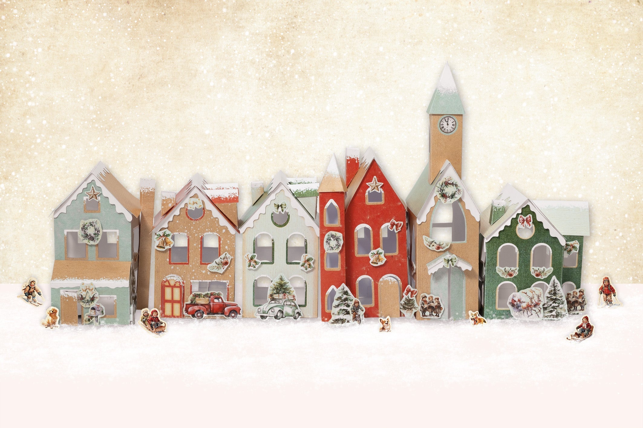 SL DIY Village Christmas Village Essentials 12 Sheets