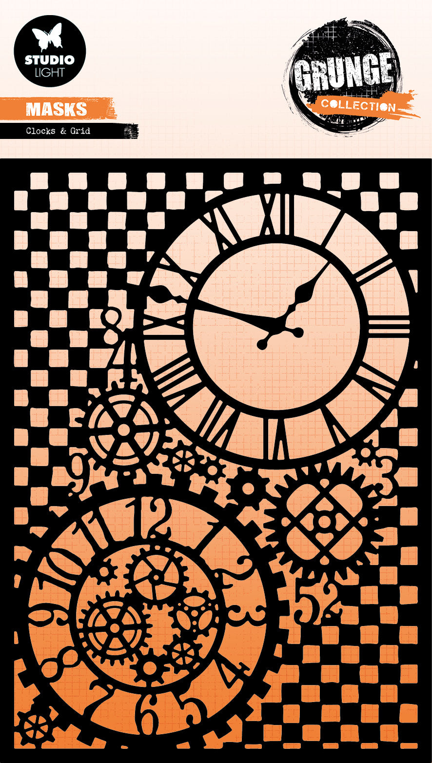 SL Mask Clocks & Grid Grunge Collection 1 PC