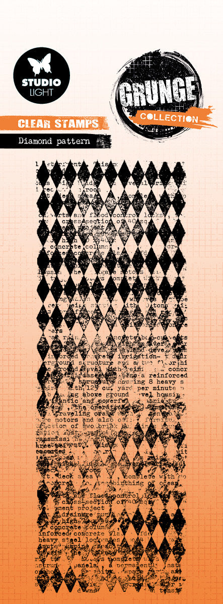 SL Clear Stamp Diamond Pattern Grunge Collection 1 PC