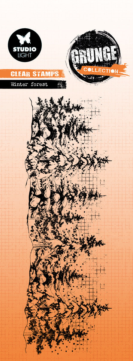 SL Clear Stamp Winter Forest Grunge Collection 1 Pieces