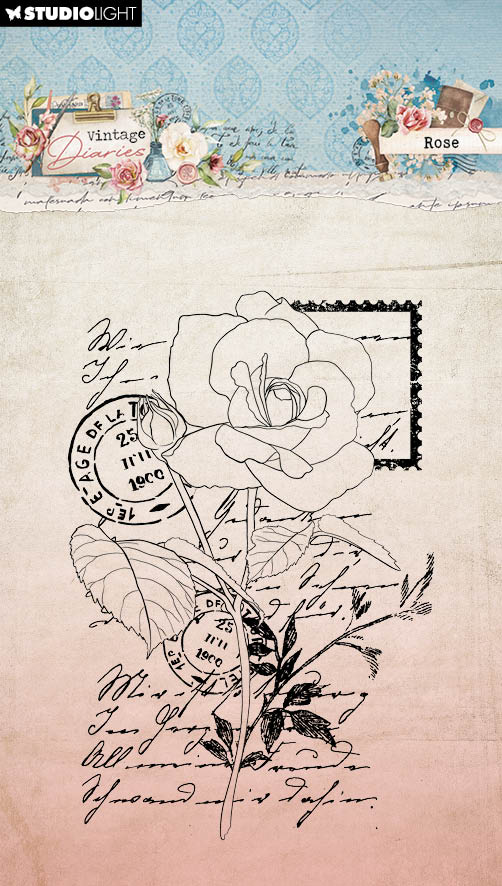 SL Clear Stamps Rose Vintage Diaries 1 PC