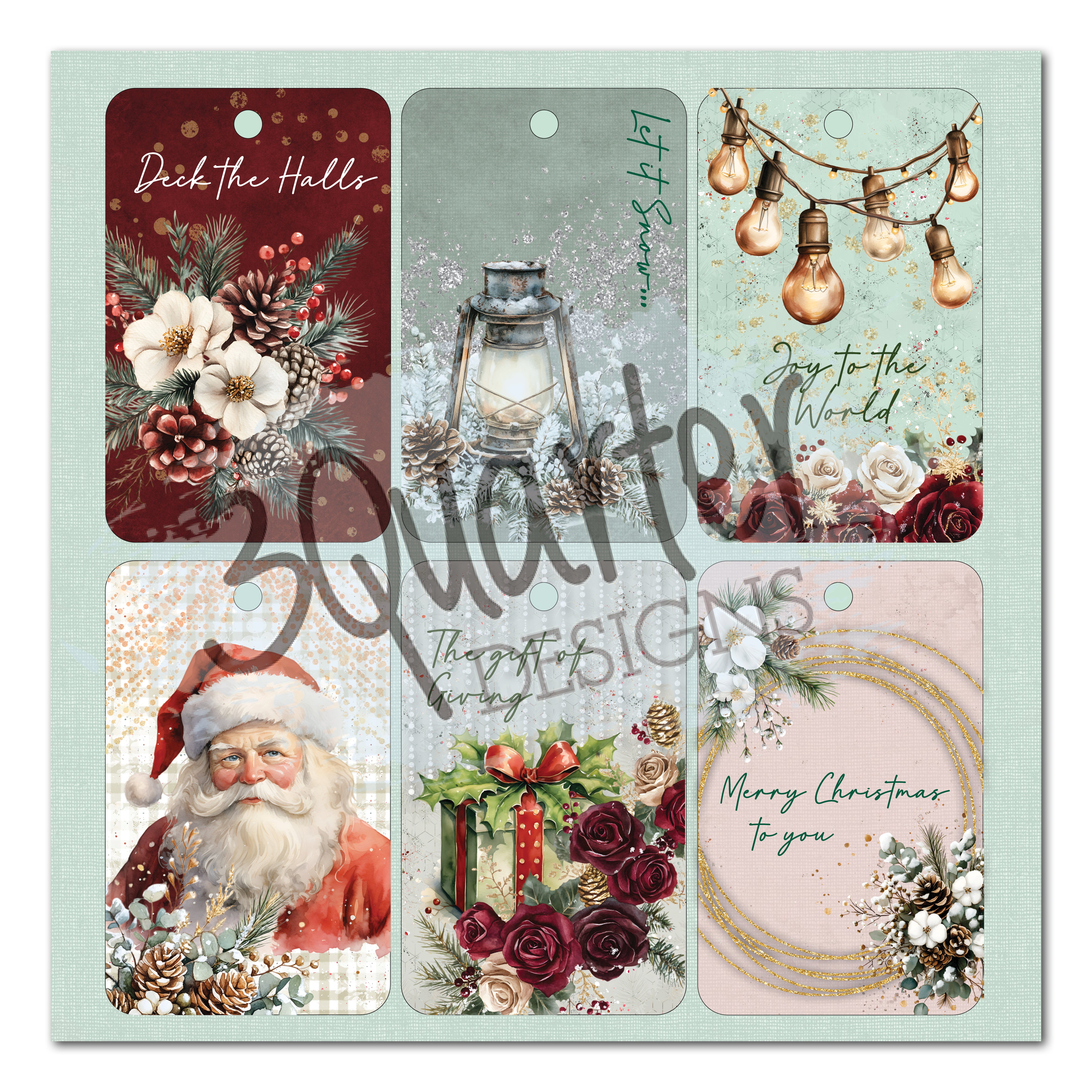 3Quarter Designs Silent Night 8x8 Paper Pack & Diecuts set