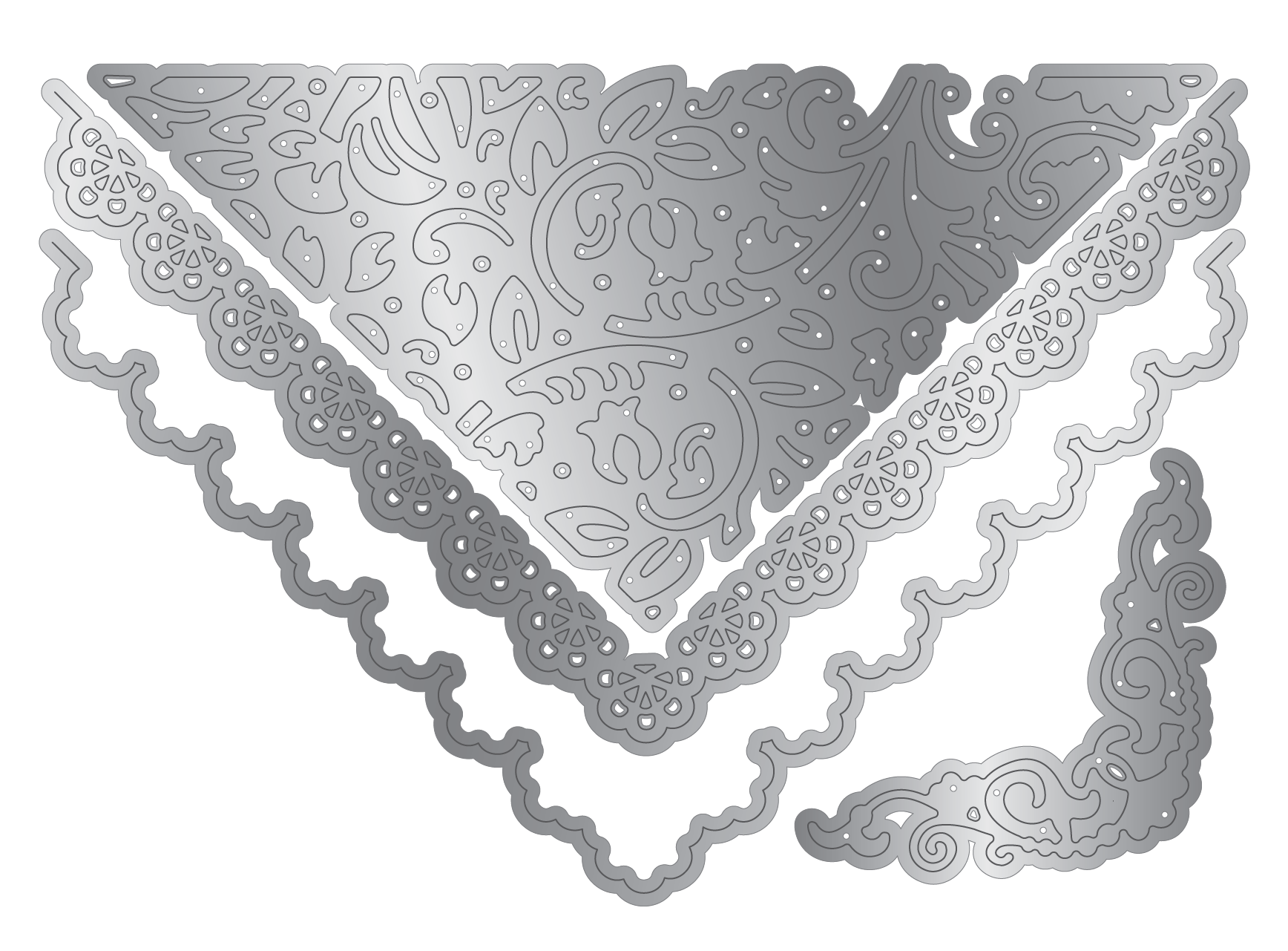 Sara Signature Antique Lace - Romantic Envelope Metal Die Set