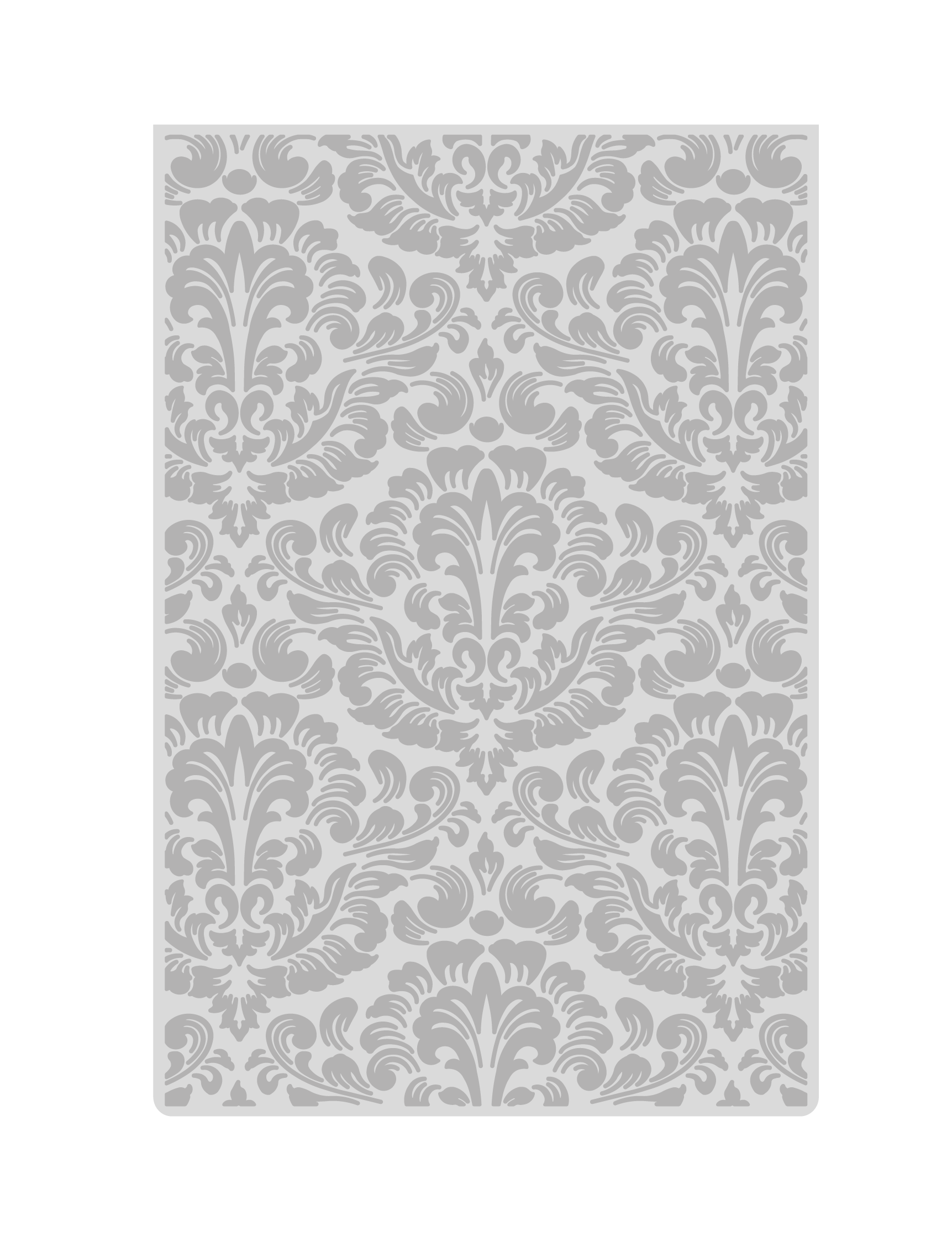 Sara Signature Thorn & Bloom 6" x 4" 2D Embossing Folder - Damask Wallpaper