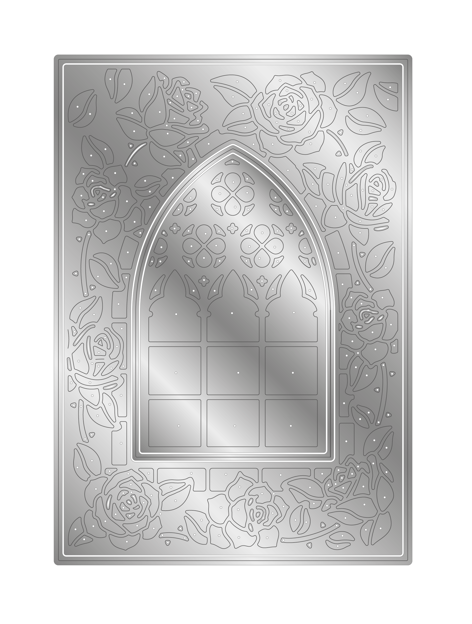 Sara Signature Thorn & Bloom Metal Die Create-a-Card - Window of Blooms