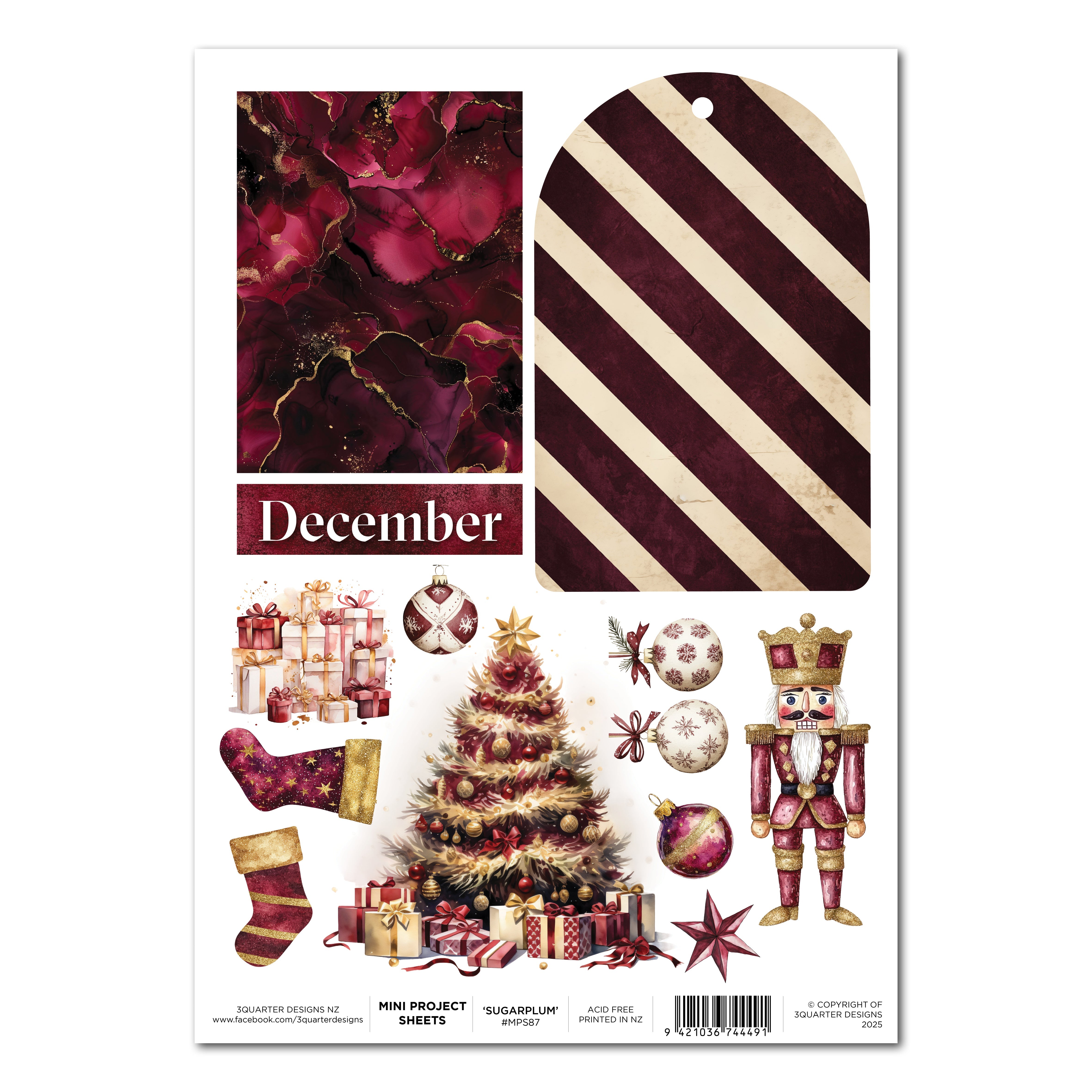 3Quarter Designs Sugarplum Wreath - Mini Project Sheet