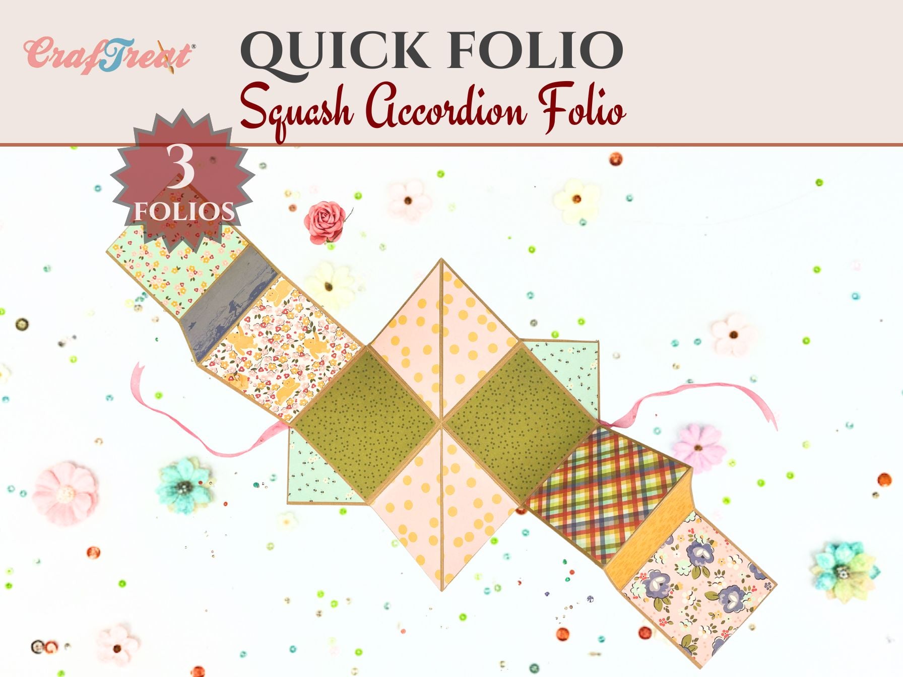 Craftreat Scrapbook Blank Quick Folio - Squash Accordion
