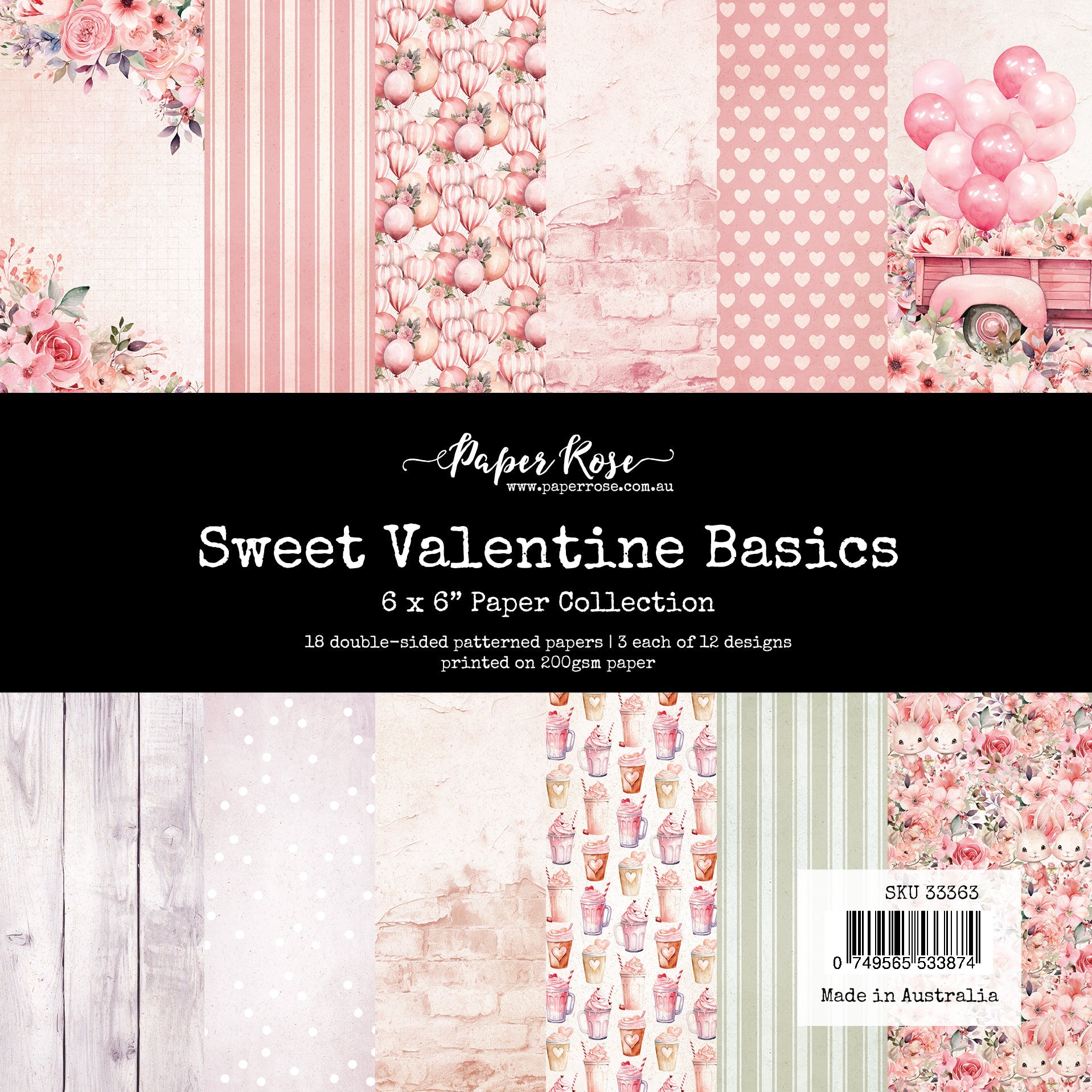 Sweet Valentine Basics 6x6 Paper Collection 33363