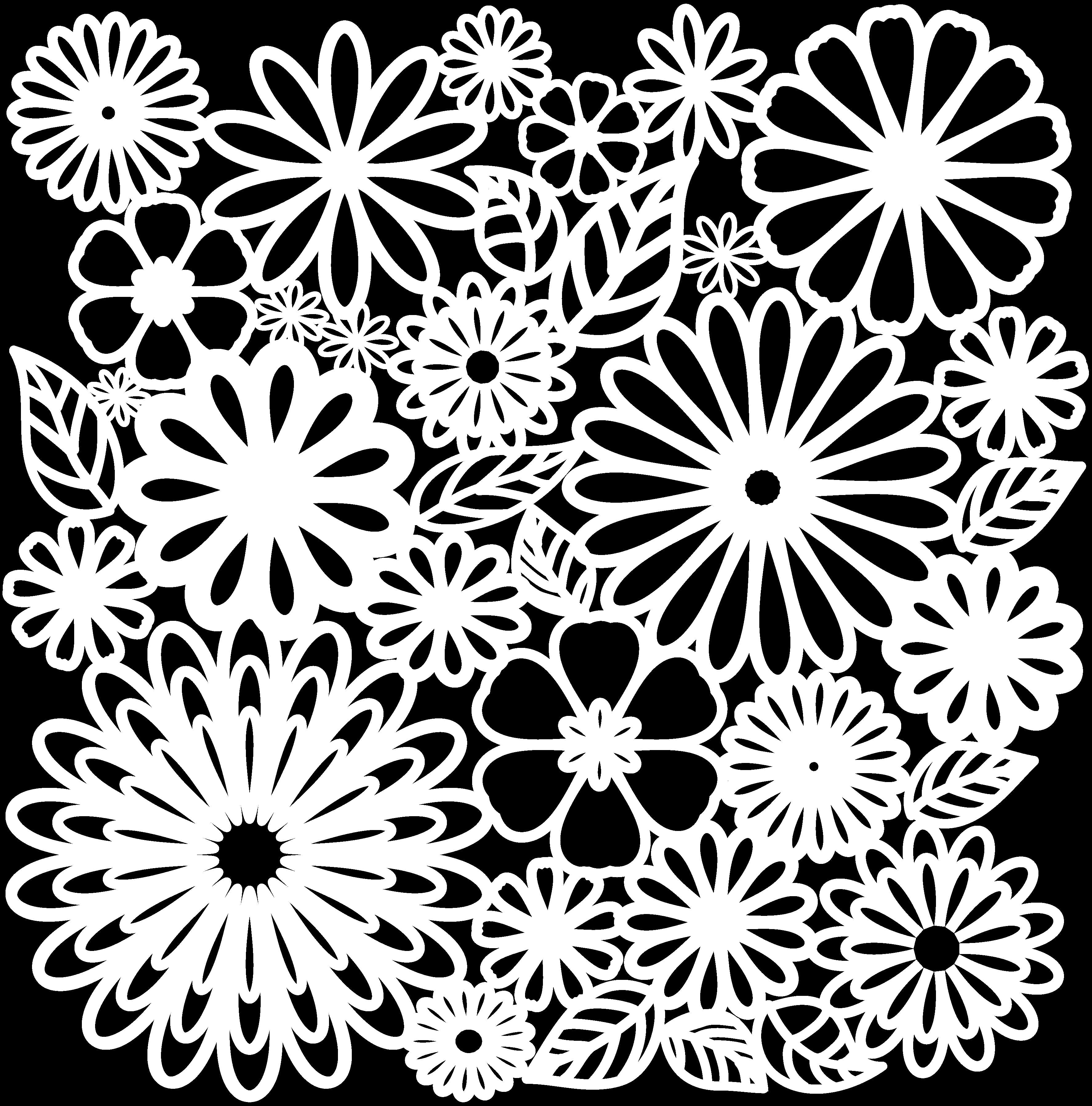 The Crafters Workshop 6x6 Stencil Flower Frenzy
