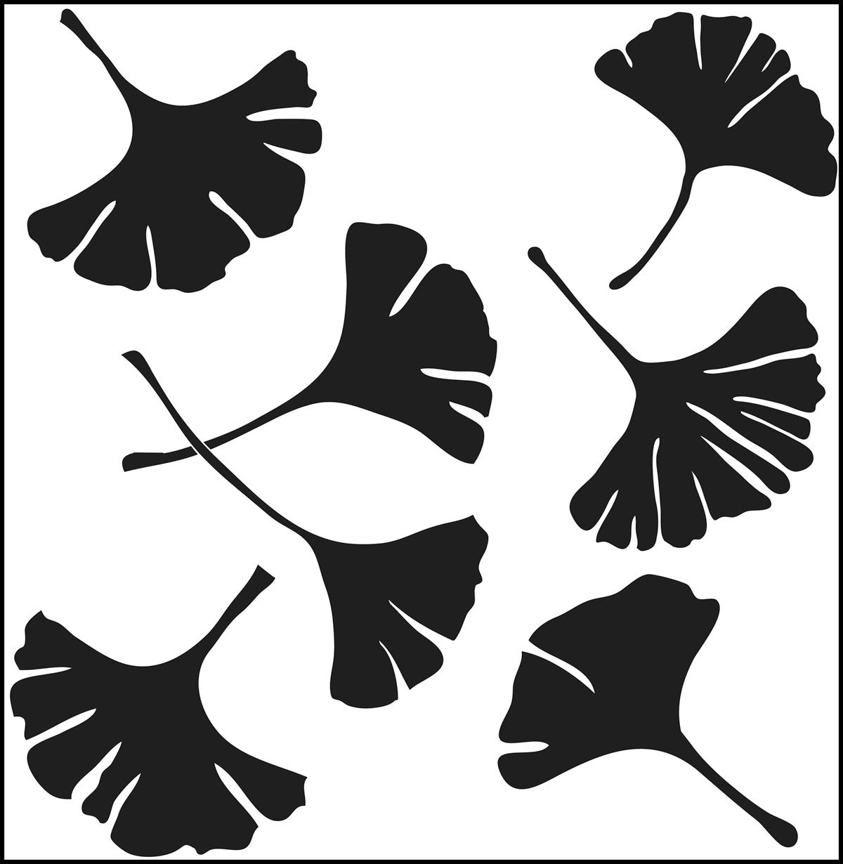 The Crafters Workshop 6x6 Stencil Ginkgo Leaves