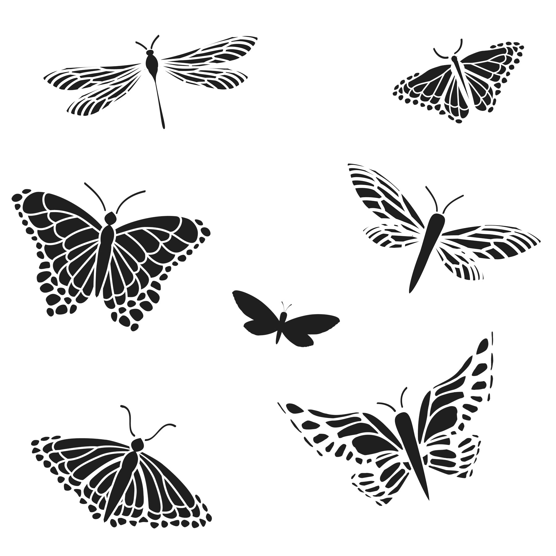 The Crafters Workshop 6x6 Stencil Mariposas