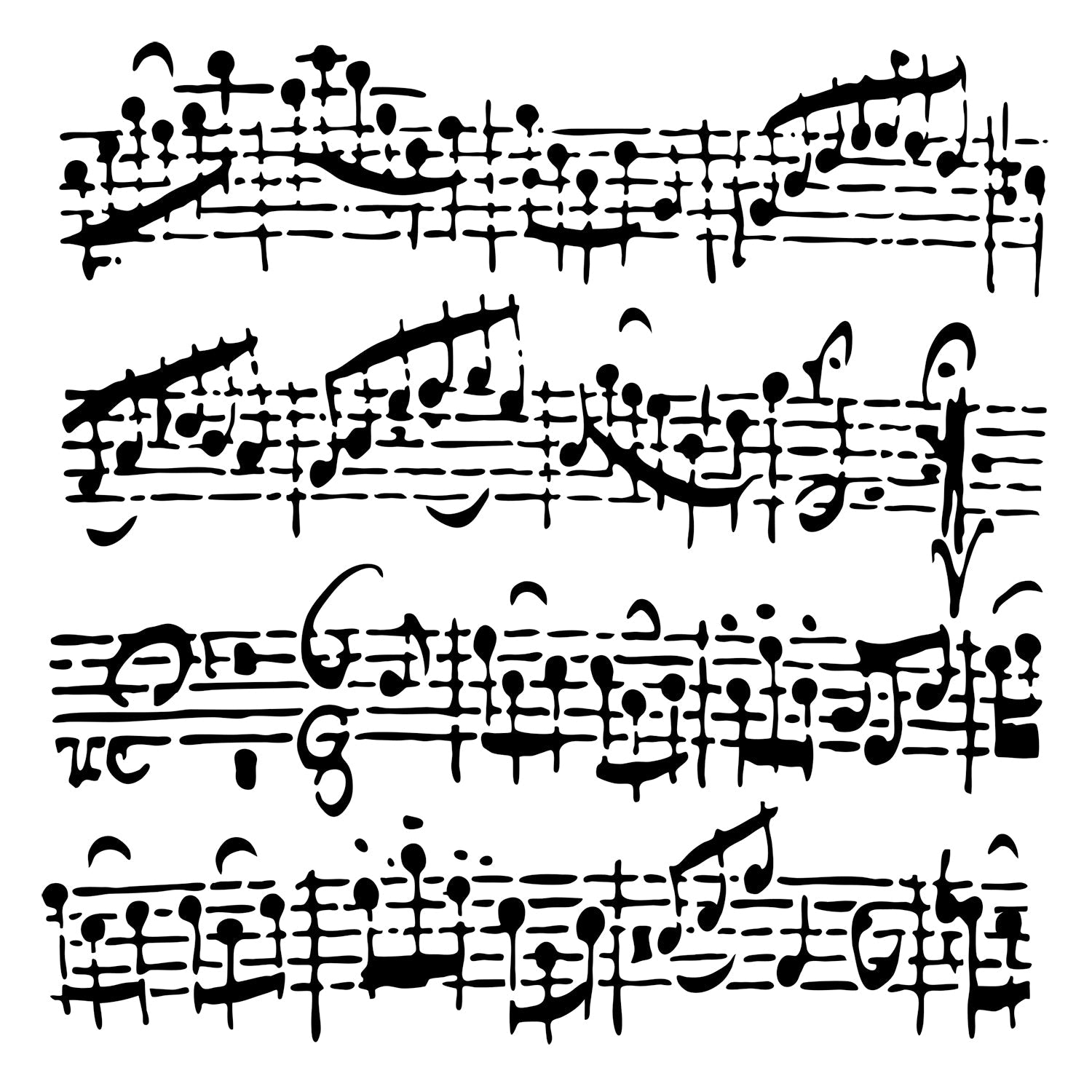 The Crafters Workshop 6x6 Stencil Sheet Music