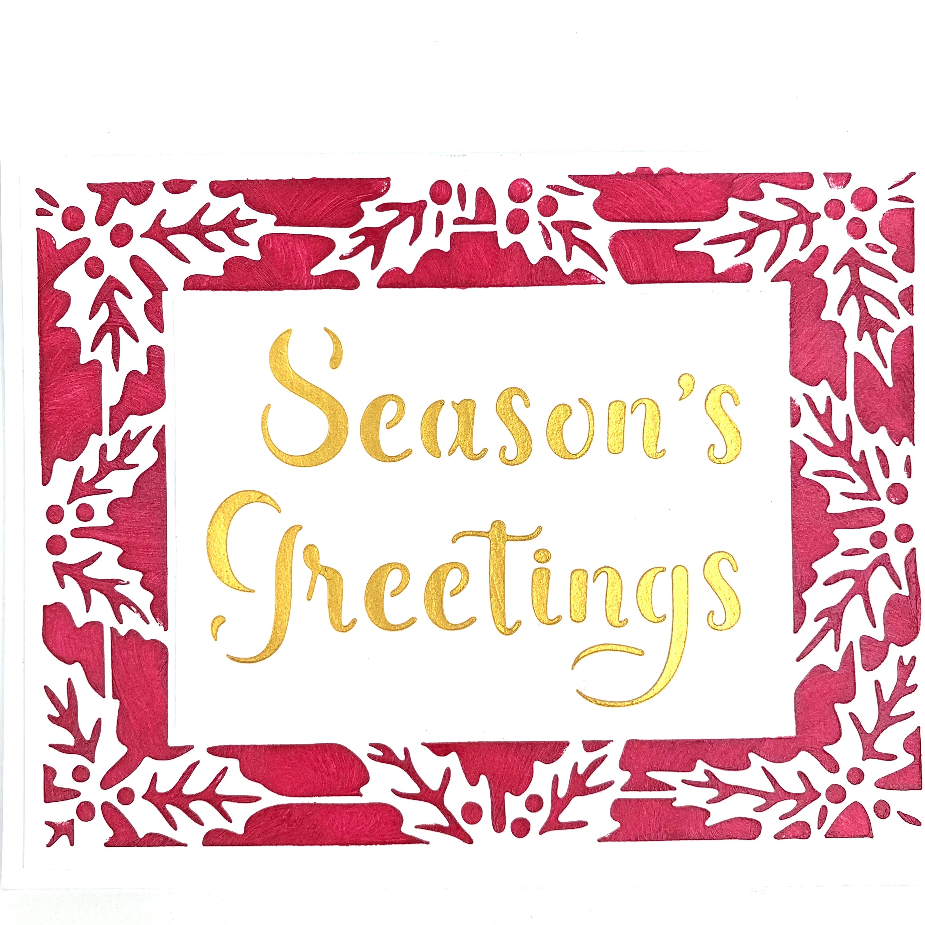 The Crafters Workshop A2 Holly Snowflake Frames