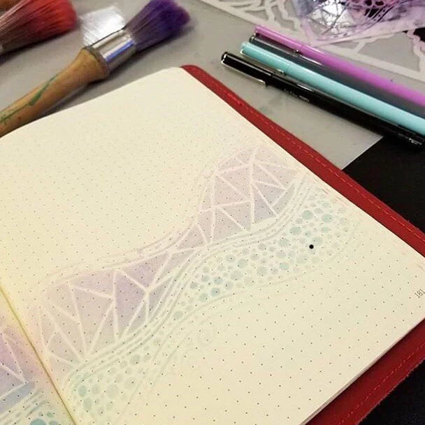 The Crafters Workshop 6x6 Stencil Crazy Waves