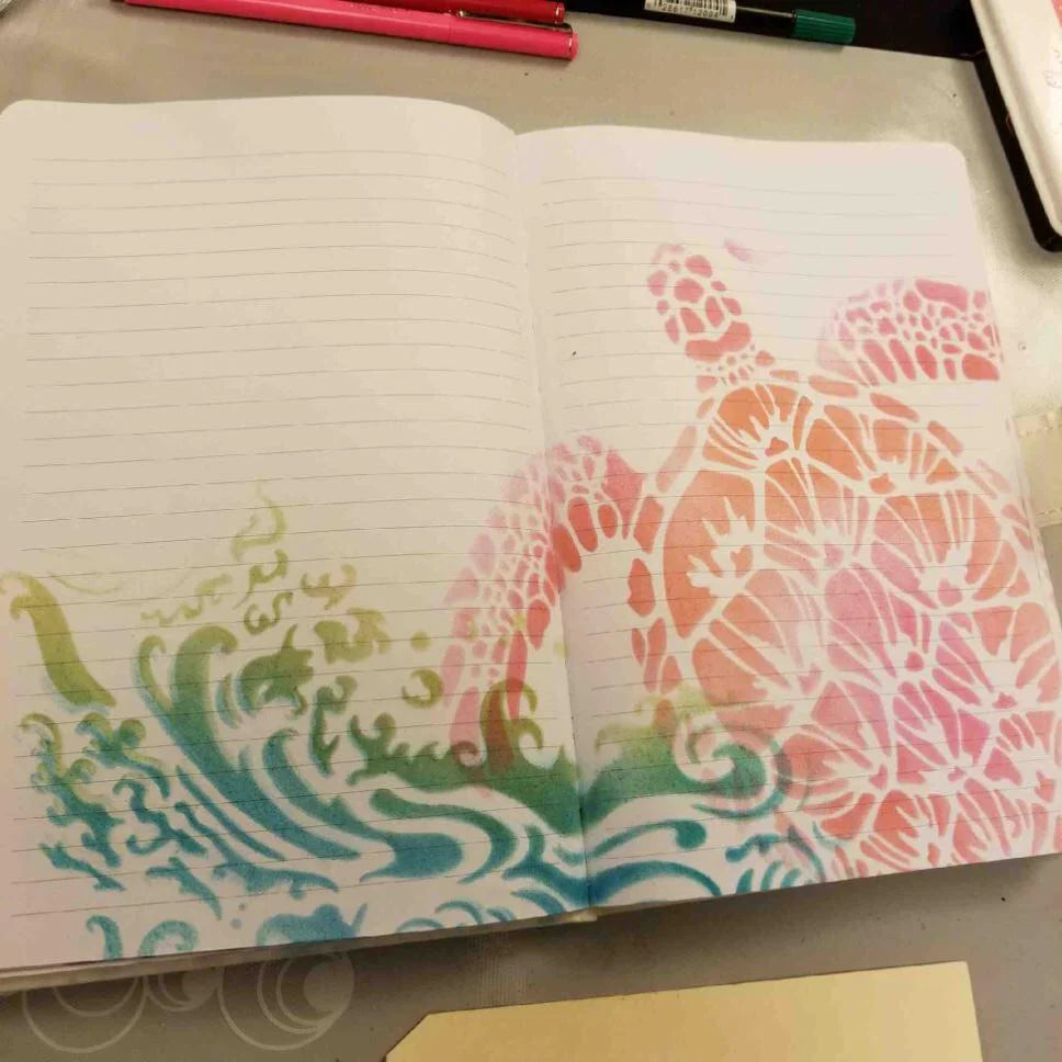 The Crafters Workshop 6x6 Stencil Wave