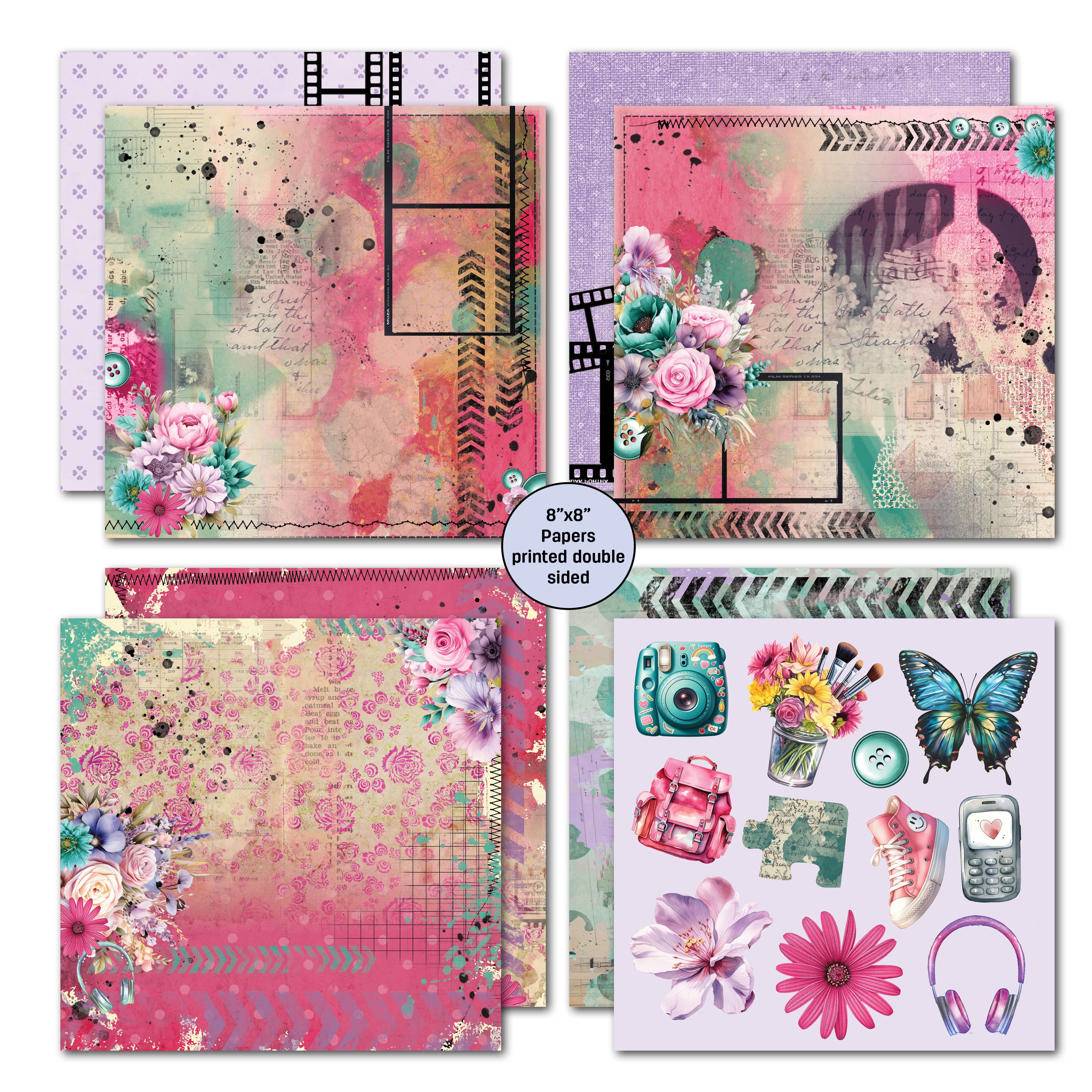 3Quarter Designs Teenage Dream 8x8 Paper Pack