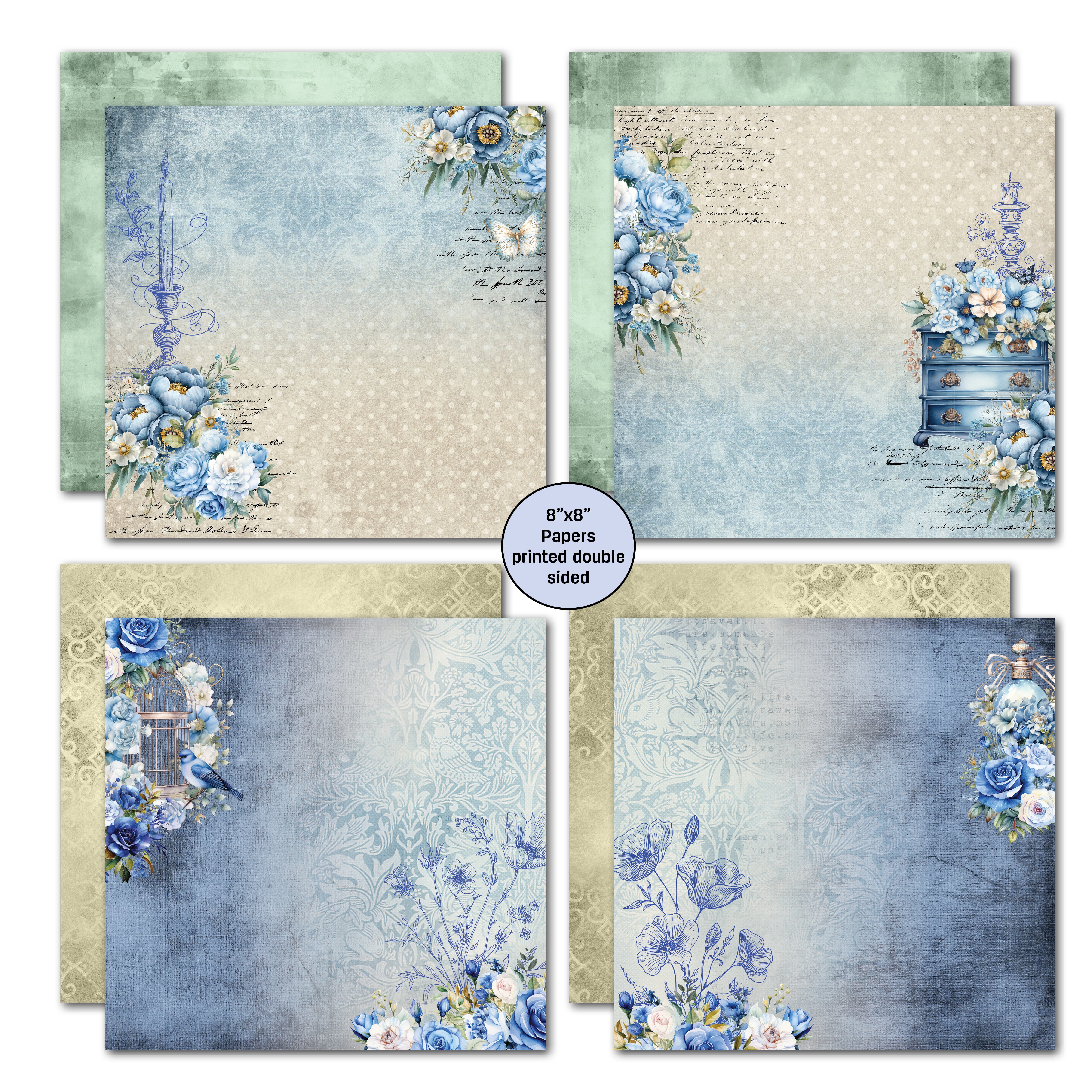 3Quarter Designs Twilight Ink 8x8 Paper Pack & Diecuts Set