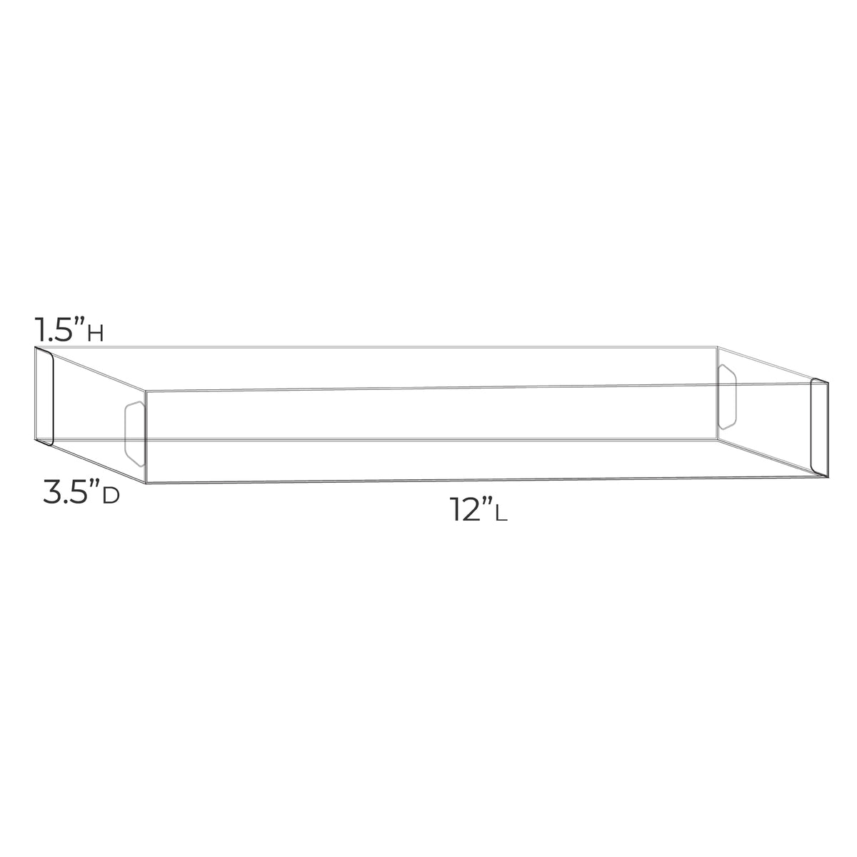 TOO Basic Box 6 - 1.5"H x 3.5" x 12" - Set of 5