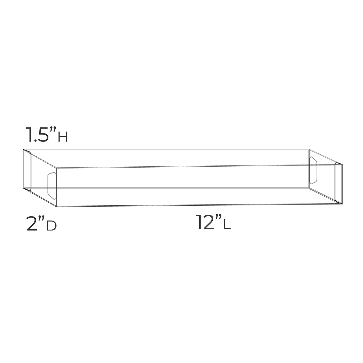 TOO Basic Box 7 - 1.5"H x 2" x 12" - Set of 5