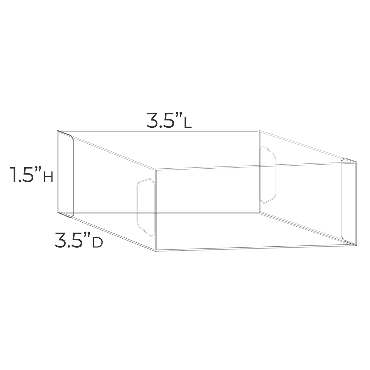 TOO Basic Box 10 - 1.5"H x 3.5" x 3.5" - Set of 5