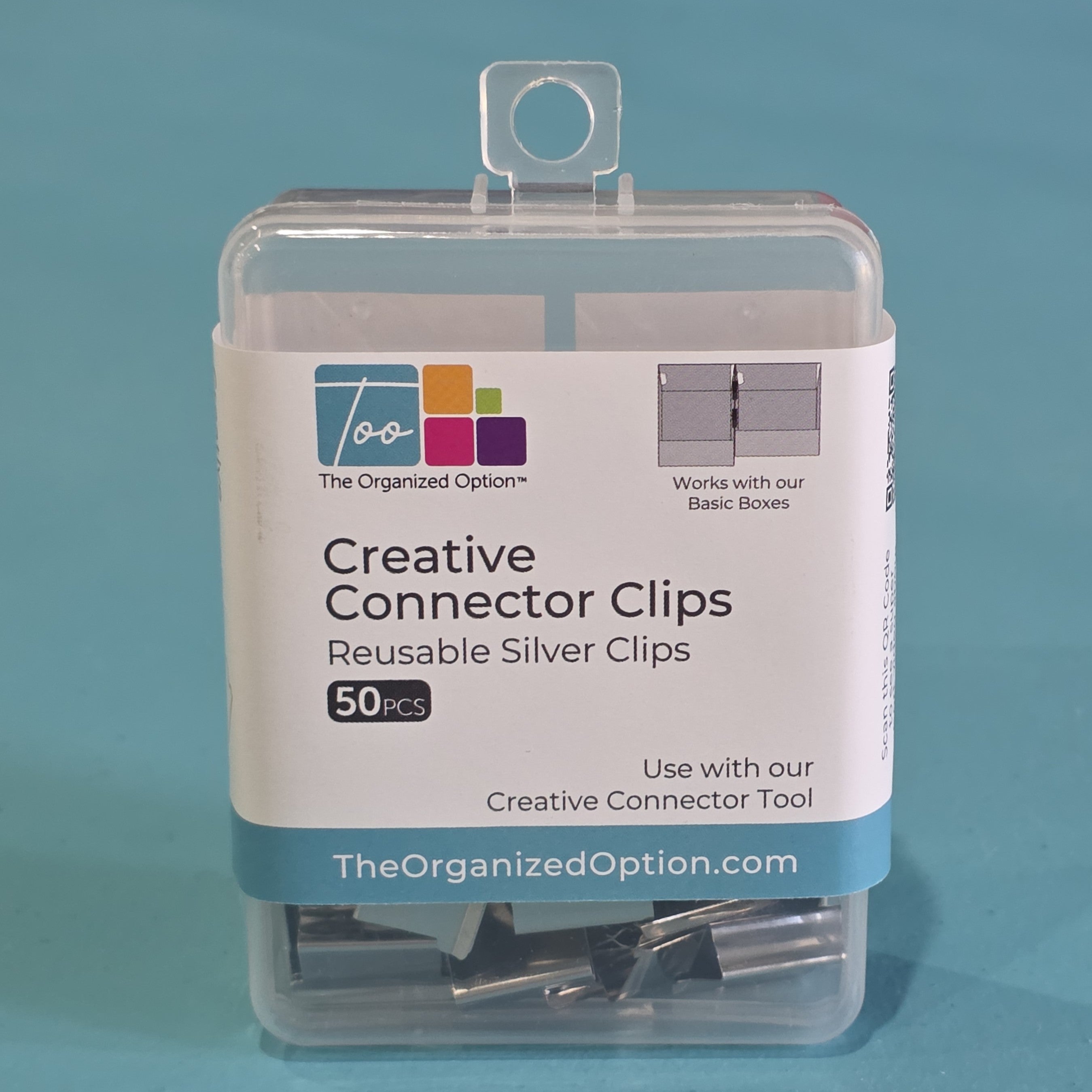 The Organized Option Connector Clips - Silver 50pc