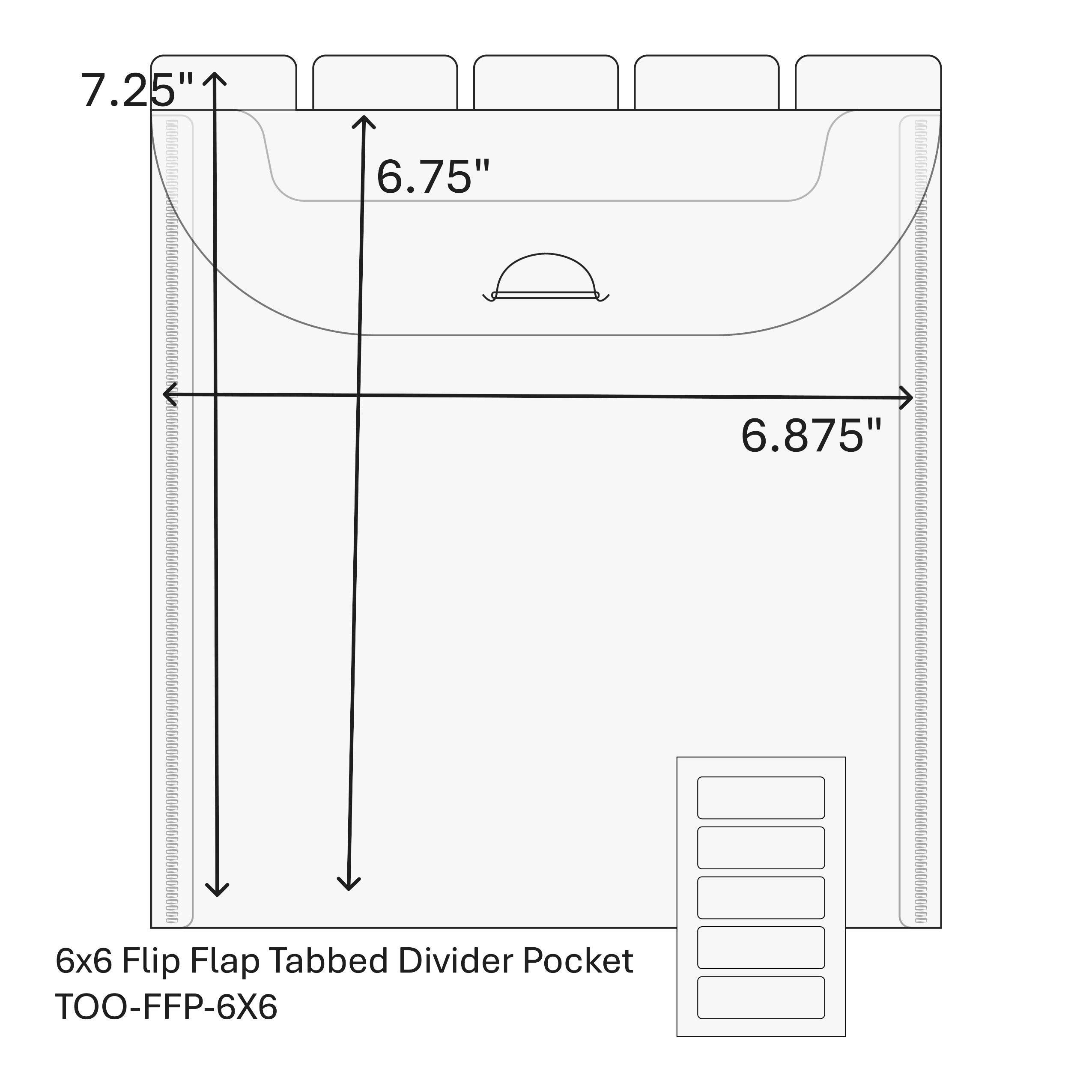 The Organized Option 6x6 Flip Flap Tabbed Divider Pockets - 10pk