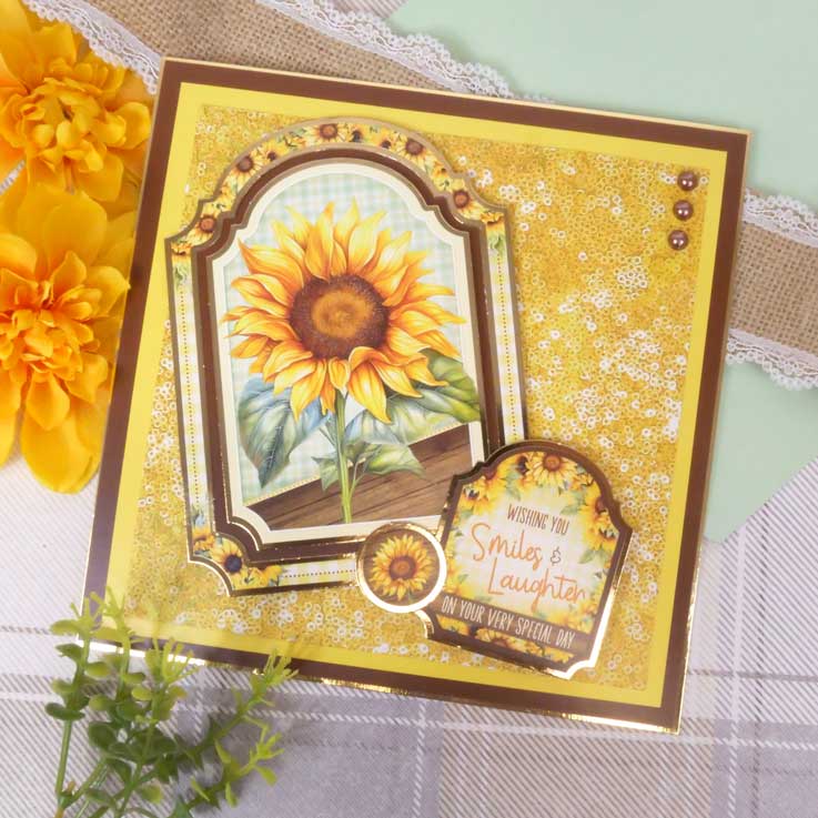 Sunflower Smiles Card Topper Sheet