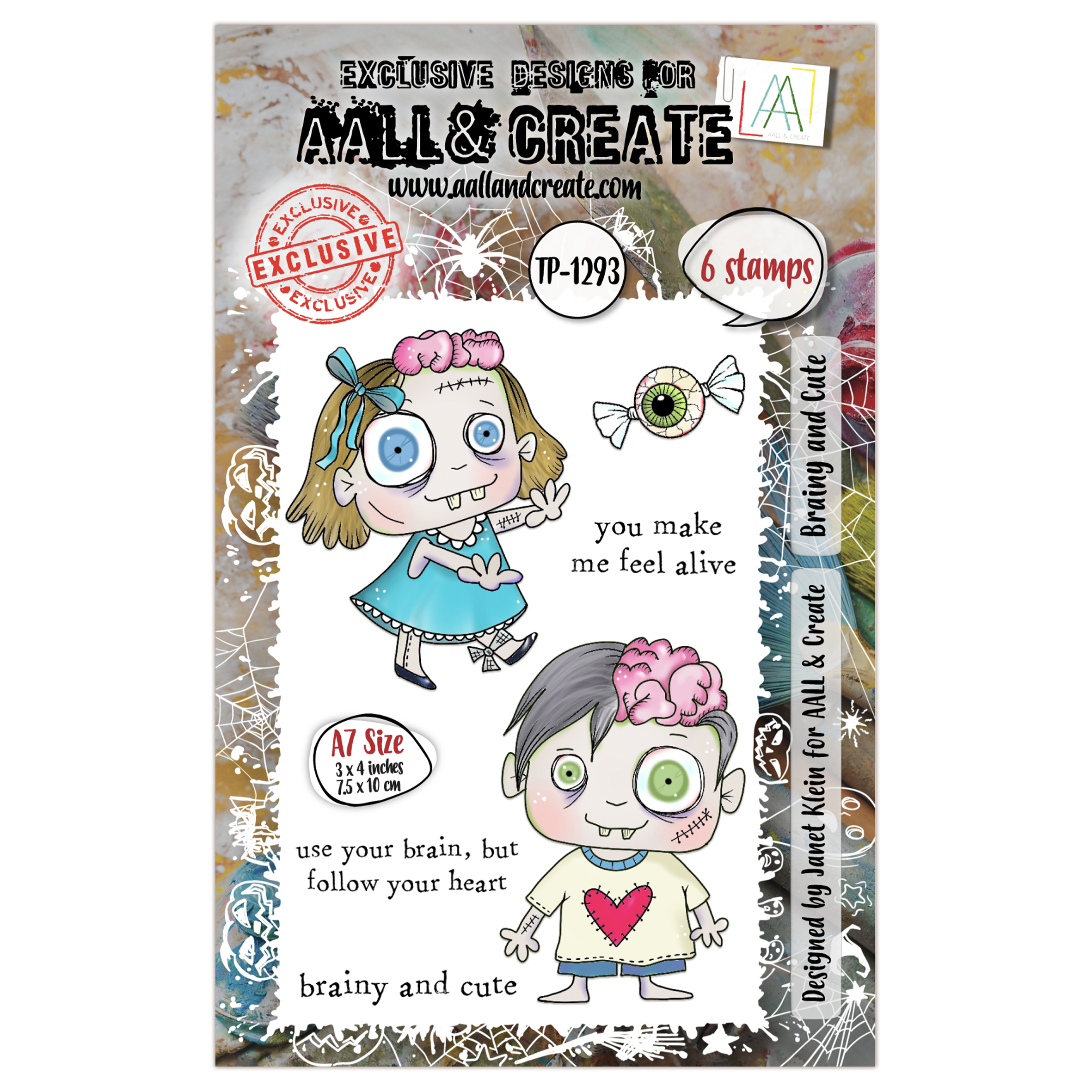 AALL and Create - A7 Stamp Set - Brainy and Cute