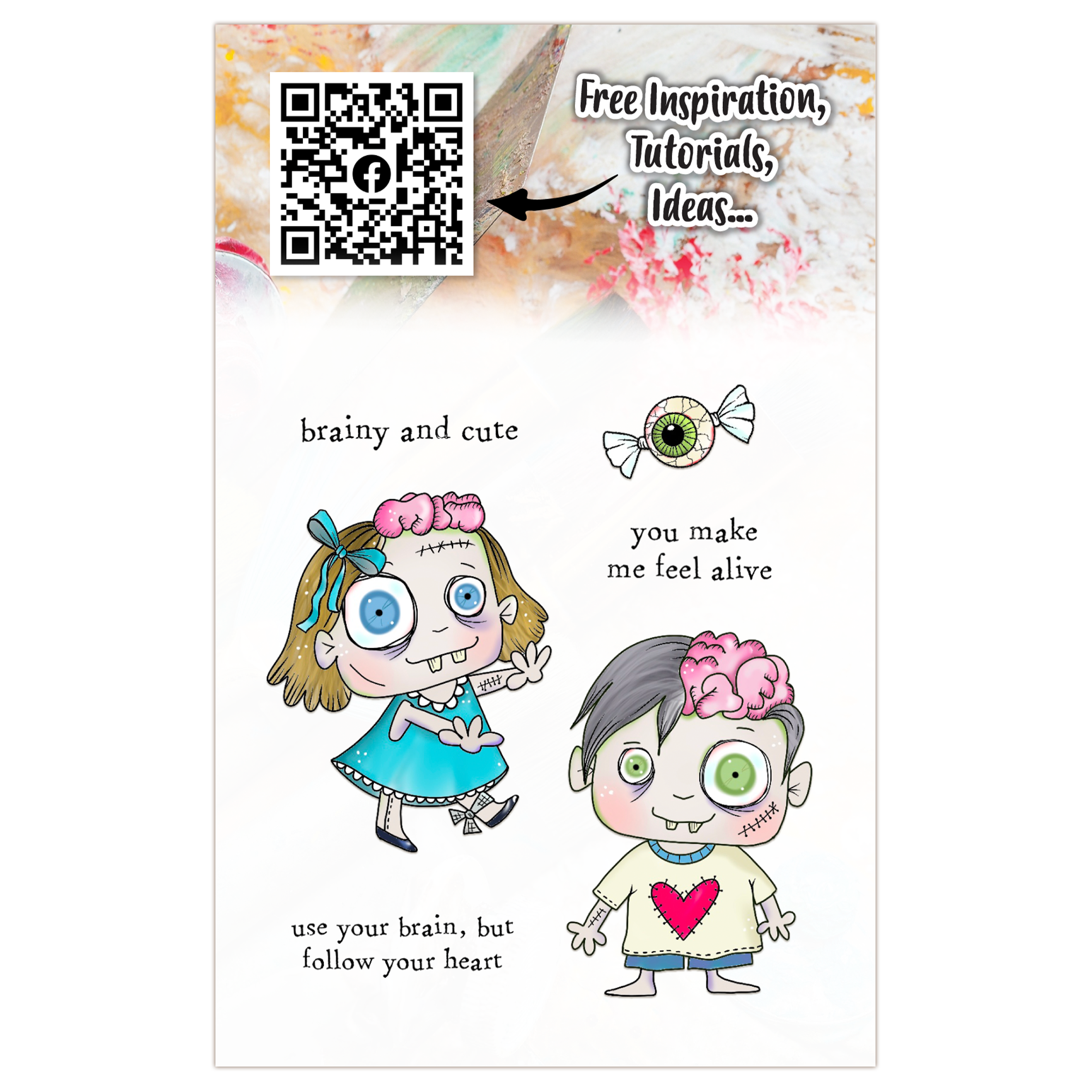 AALL and Create - A7 Stamp Set - Brainy and Cute