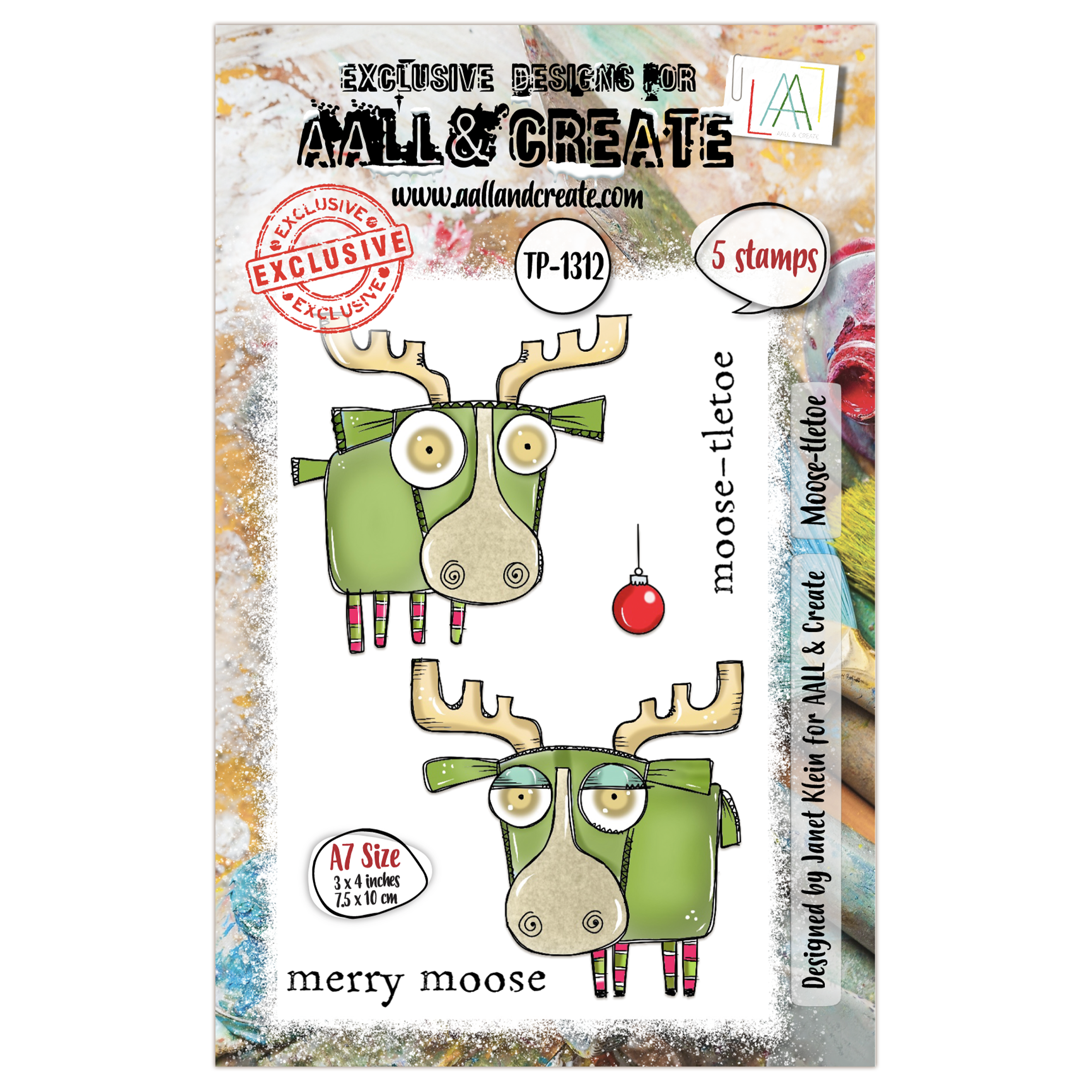 AALL and Create - A7 Stamp Set - Moose-tletoe