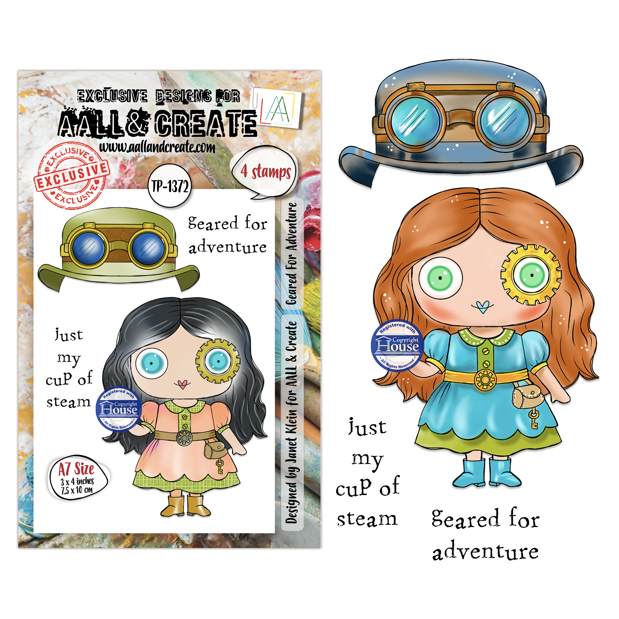 AALL and Create - A7 - Stamp Set - Geared For Adventure