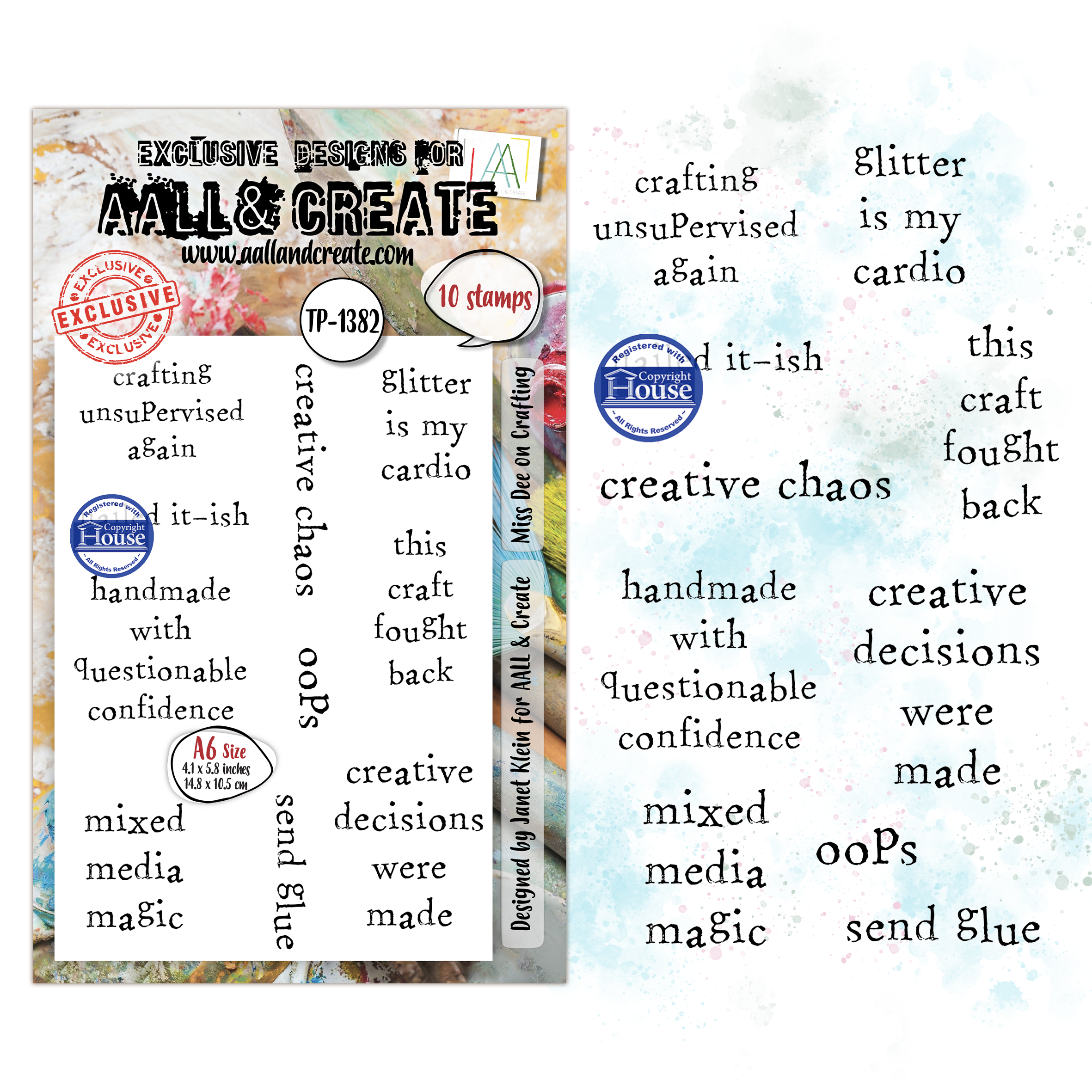AALL and Create - A6 - Stamp Set - Miss Dee on Crafting