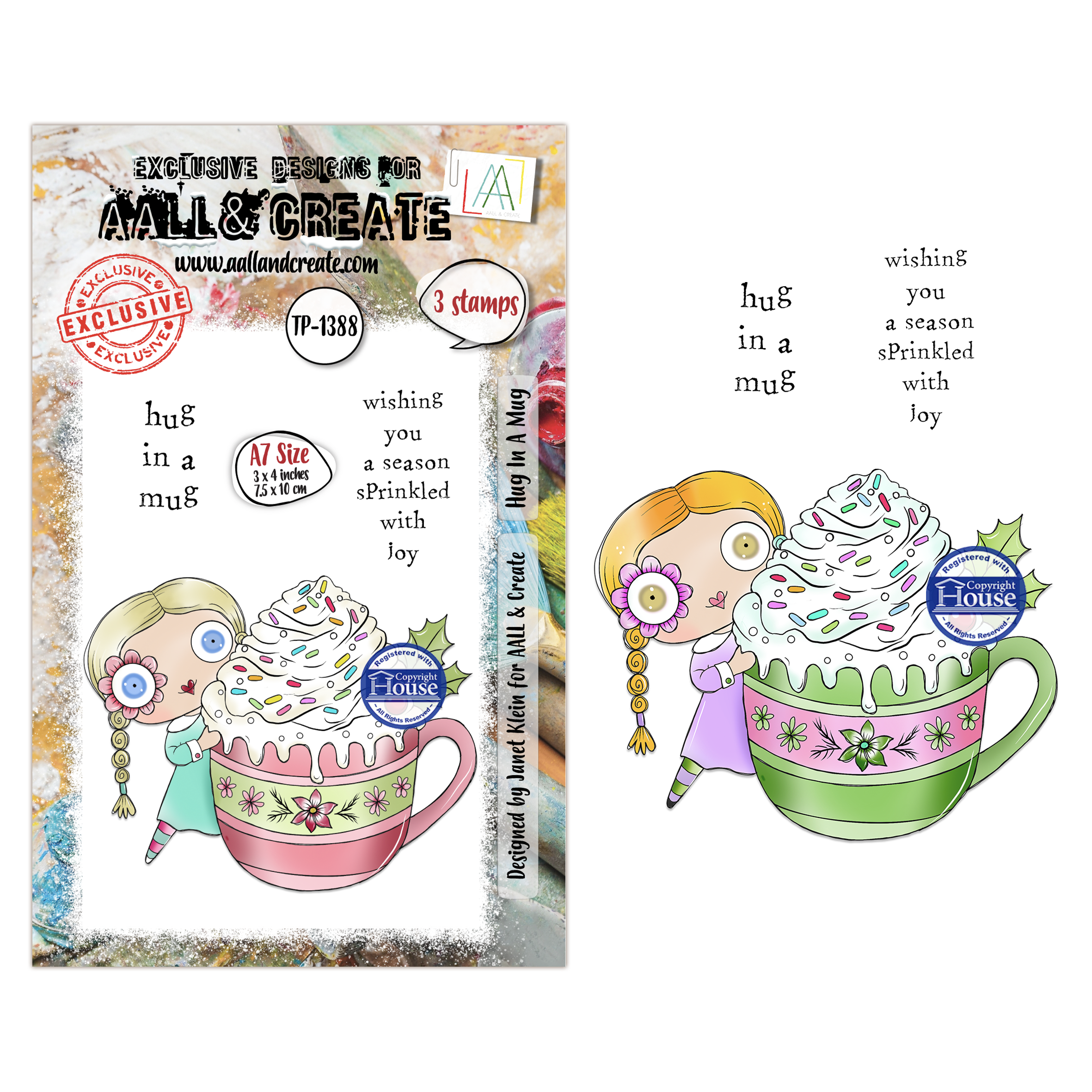 AALL and Create - A7 Stamp Set - Hug In A Mug