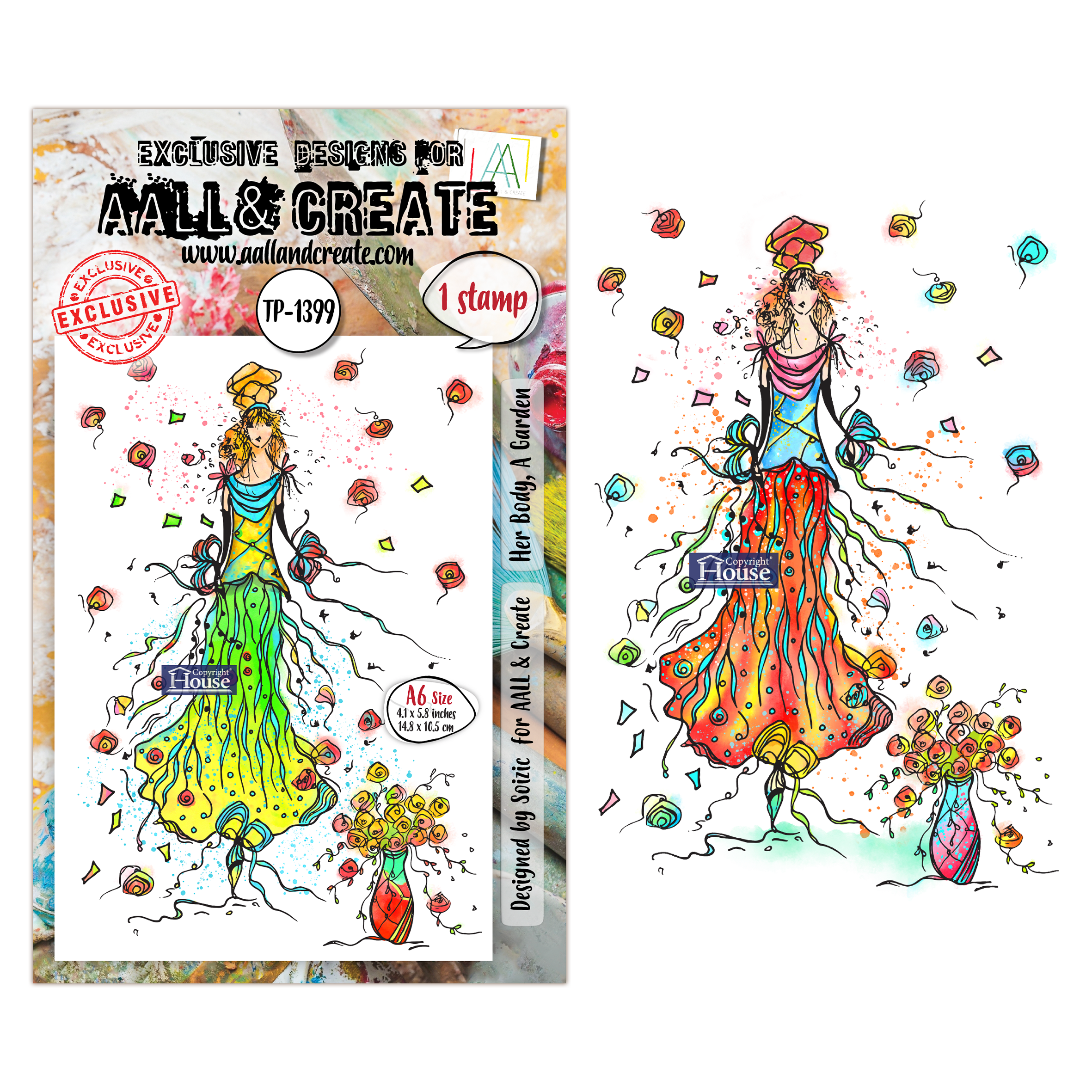 AALL and Create - A6 Stamp Sets - Her Body, A Garden