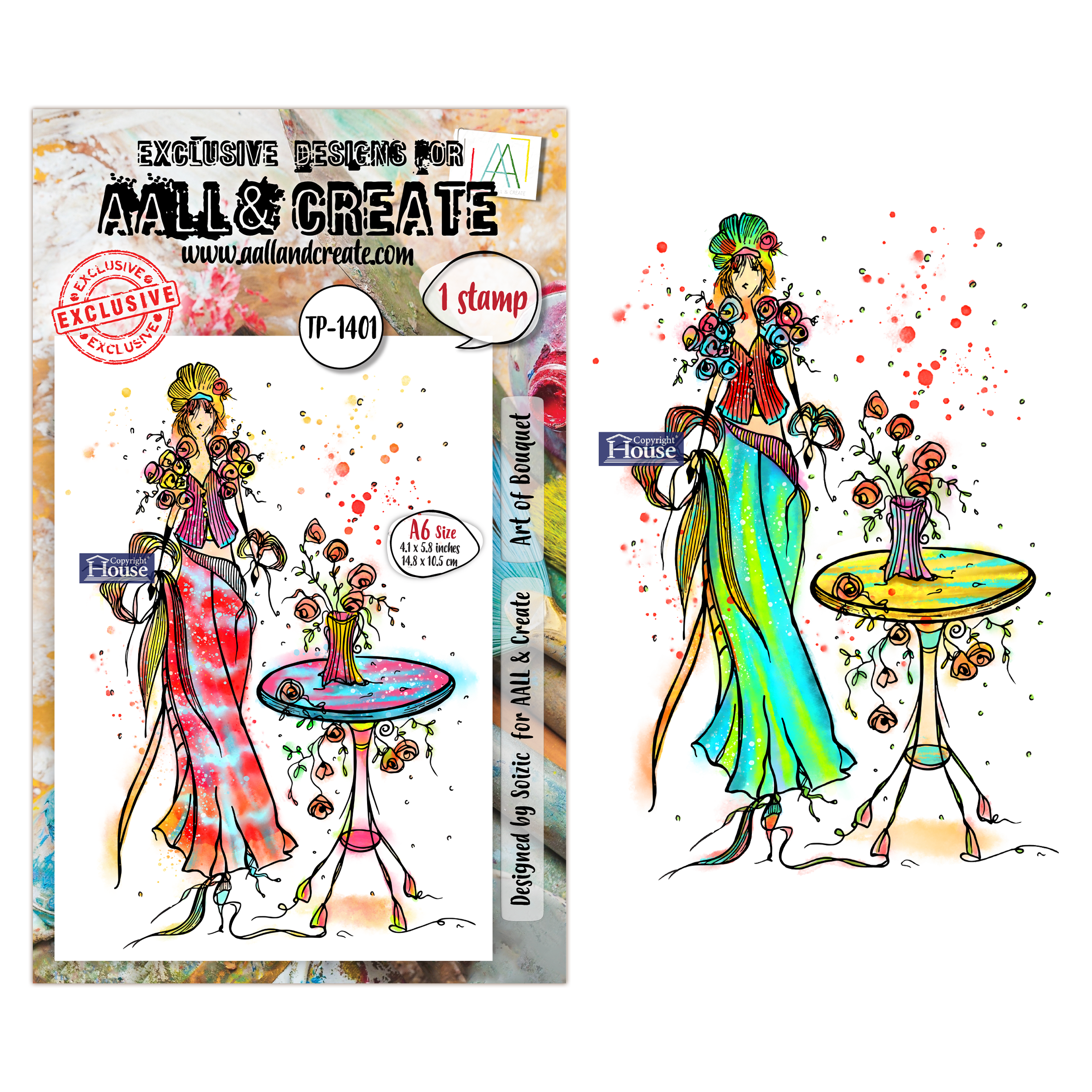 AALL and Create - A6 Stamp Sets - Art of Bouquet