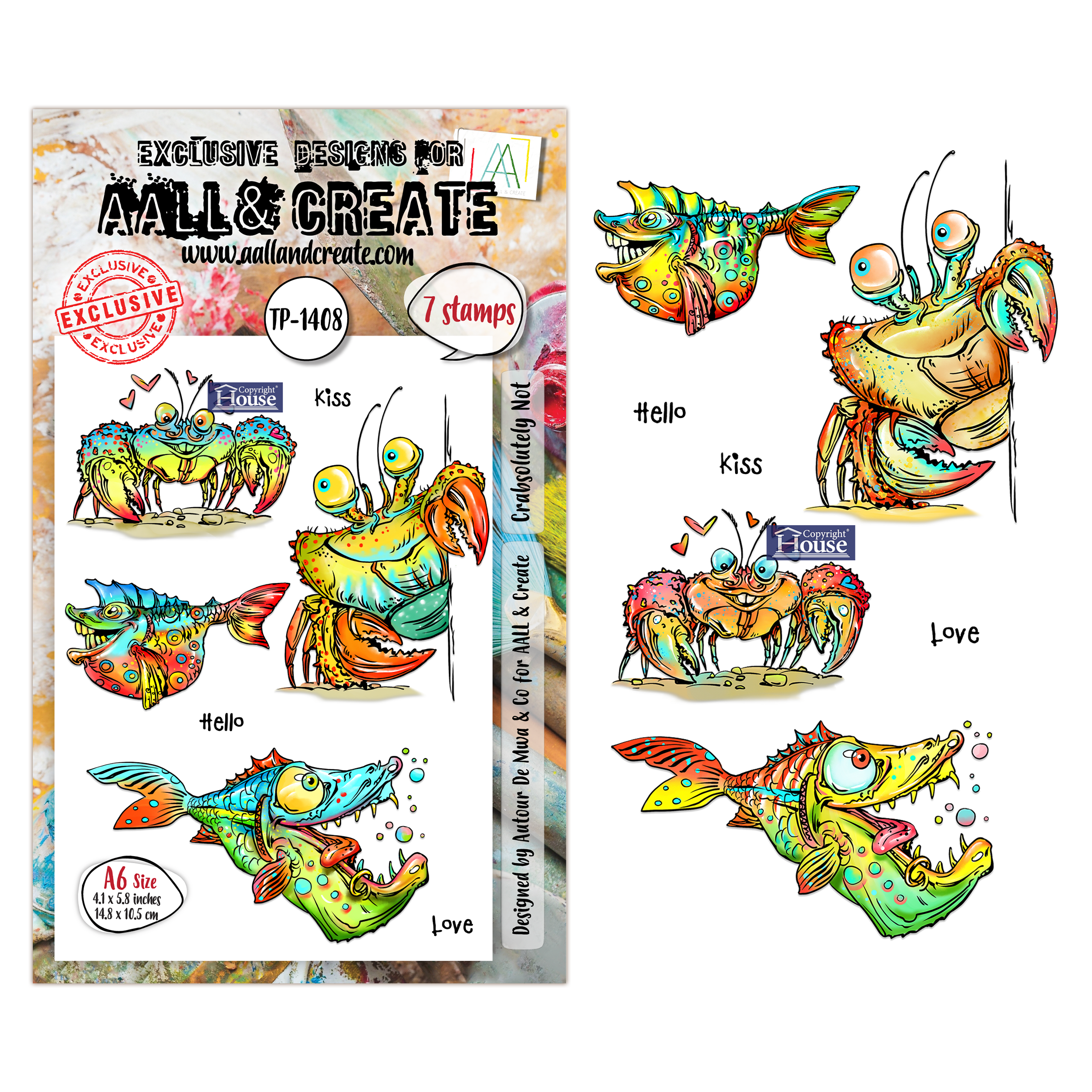 AALL and Create - A6 Stamp Sets - Crabsolutely Not