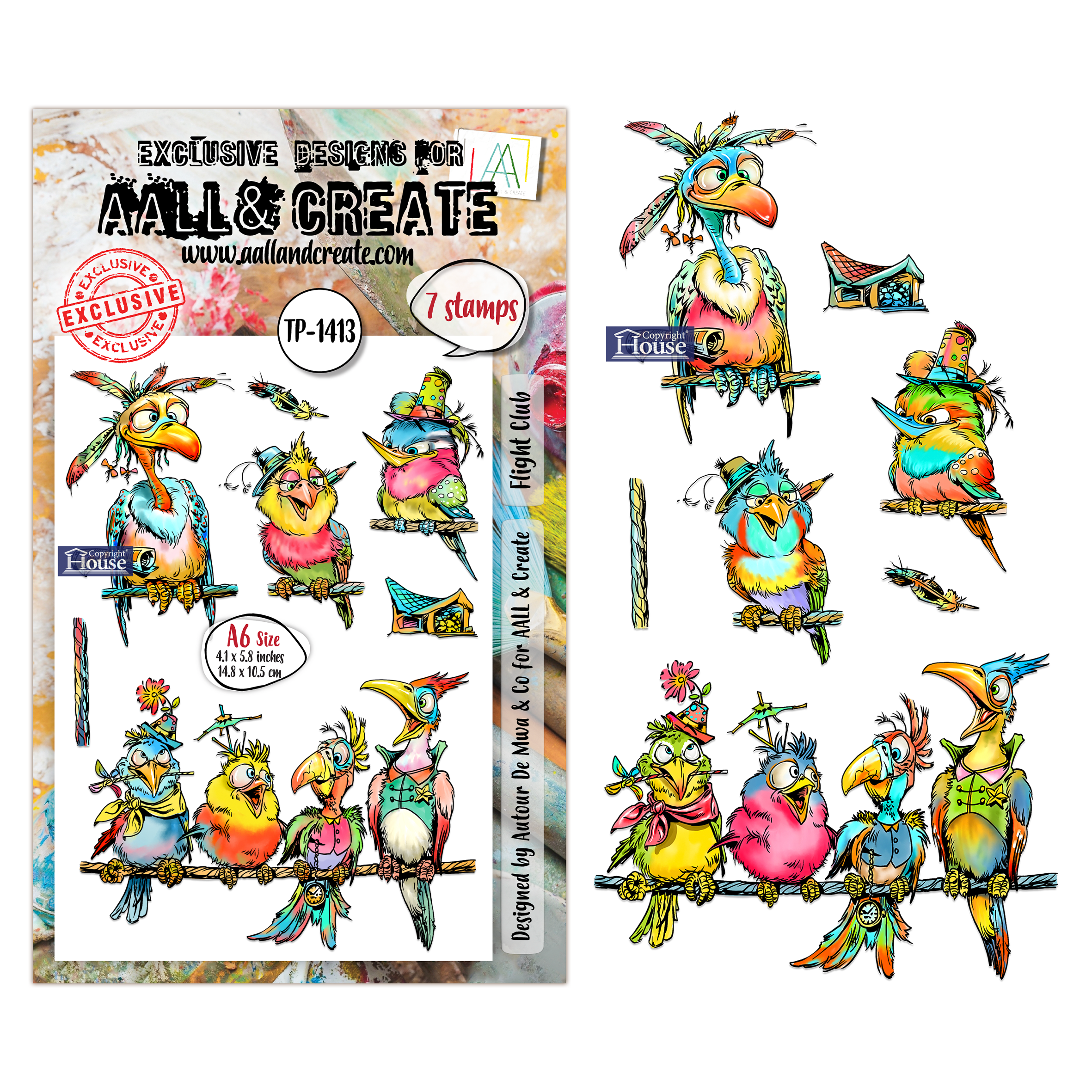 AALL and Create - A6 Stamp Sets - Flight Club